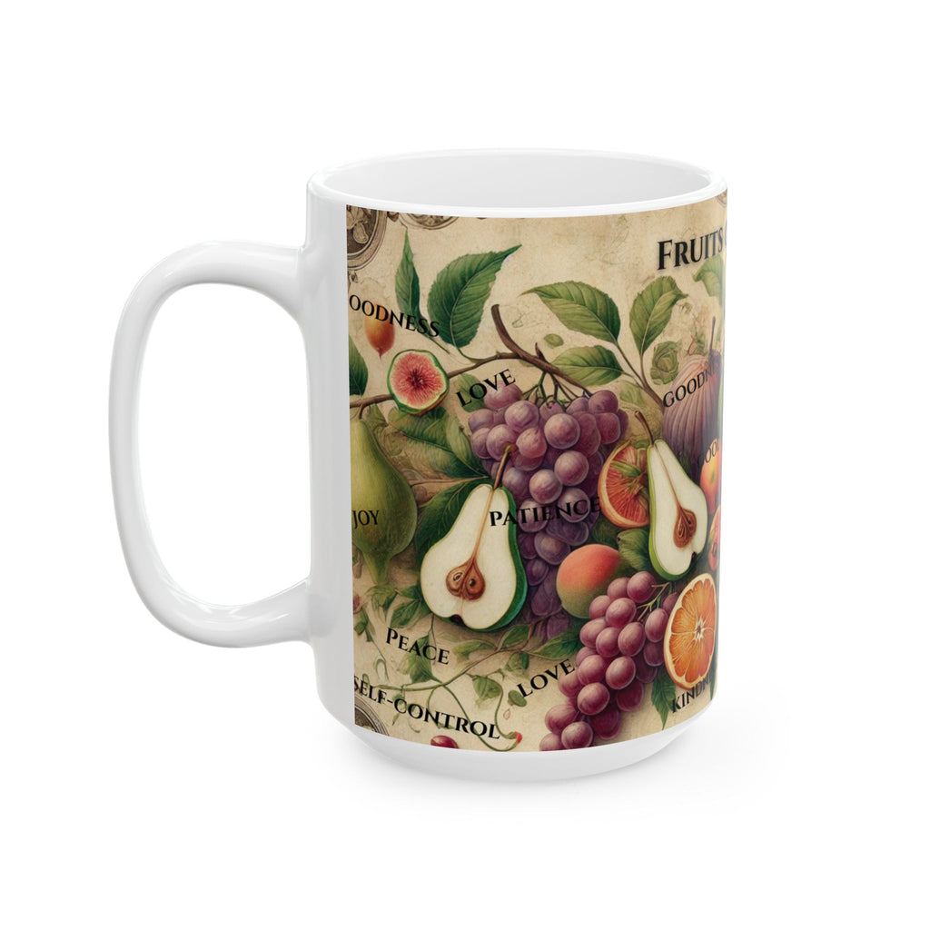 Fill Your Cup: Fruits of the Spirit Mug – Christian Wraparound Mug | all4HIM Collection – 11oz & 15oz