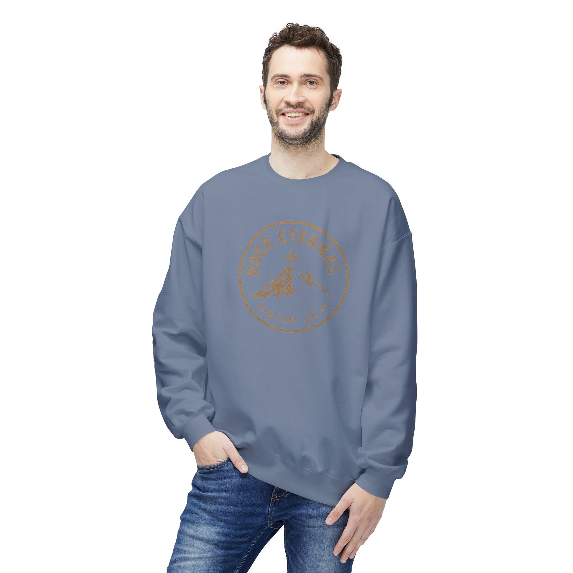 The Rock Eternal – Isaiah 26:4 – Crewneck | Live the Verse | all4HIM