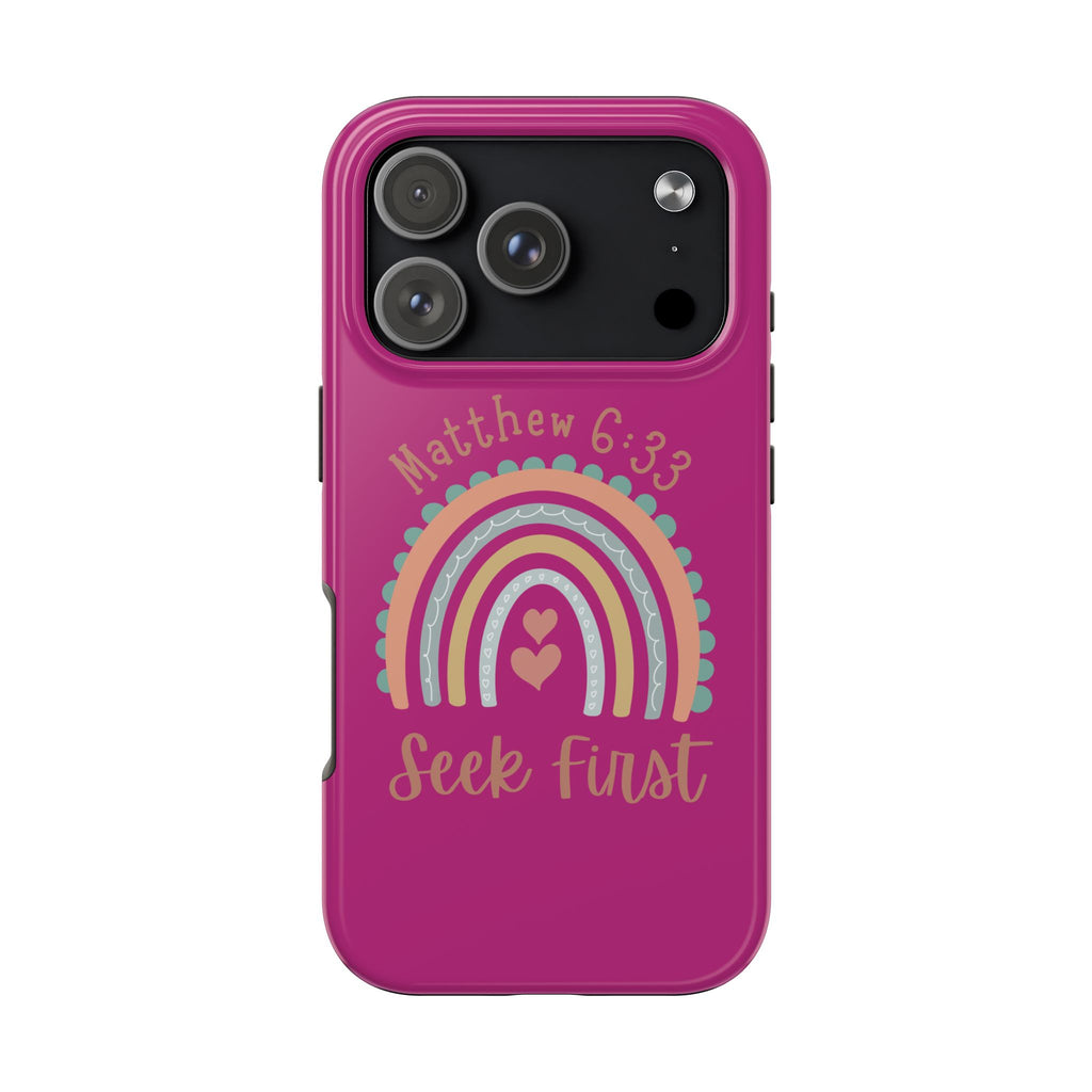 Seek First – Matthew 6:33 Phone Case | Live the Verse Collection