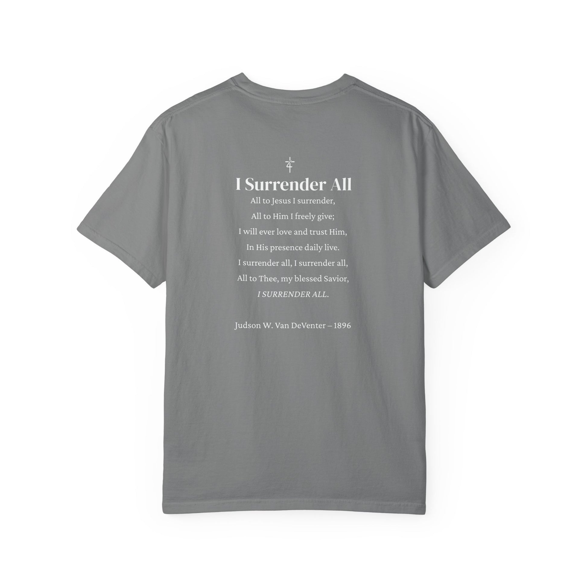 I Surrender All Shirt | Vintage Hymn Christian Shirt | Faith Comfort Colors Tee | Worship Apparel | Inspirational Christian Clothing | all4HIM