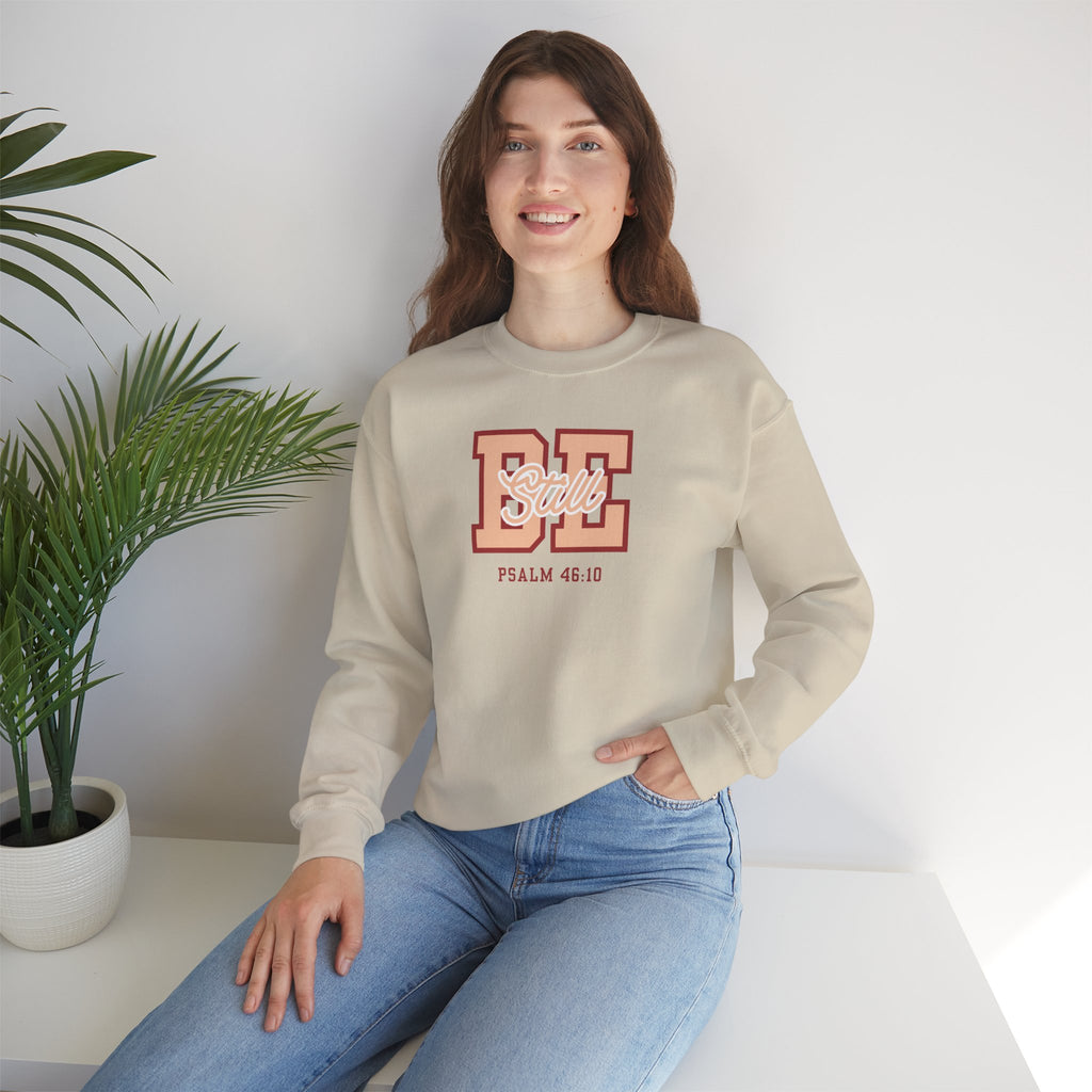 Be Still – Psalm 46:10 Crewneck Sweatshirt | Live the Verse Collection | all4HIM