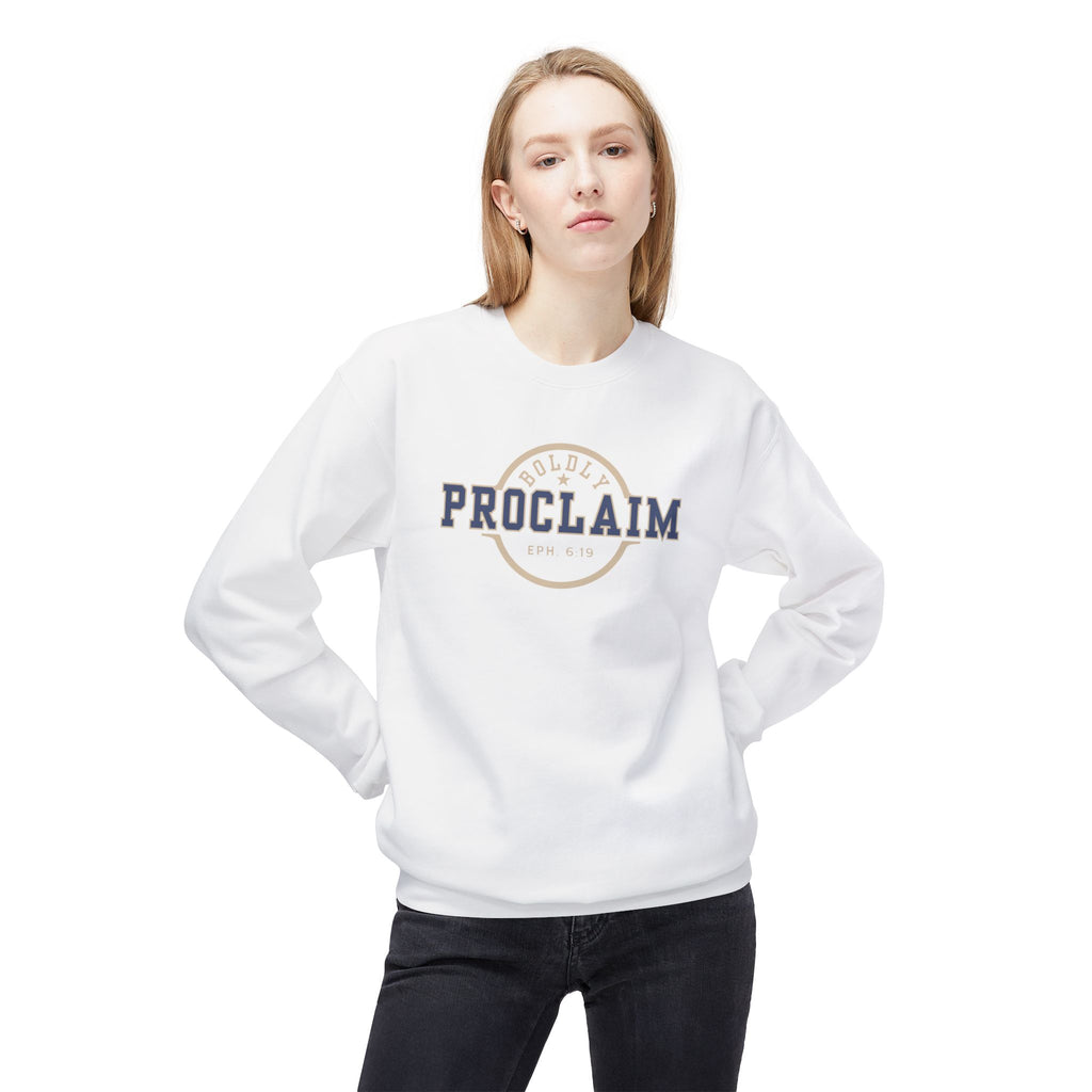 Boldly Proclaim – Ephesians 6:19 – Sweatshirt | Live the Verse | all4HIM