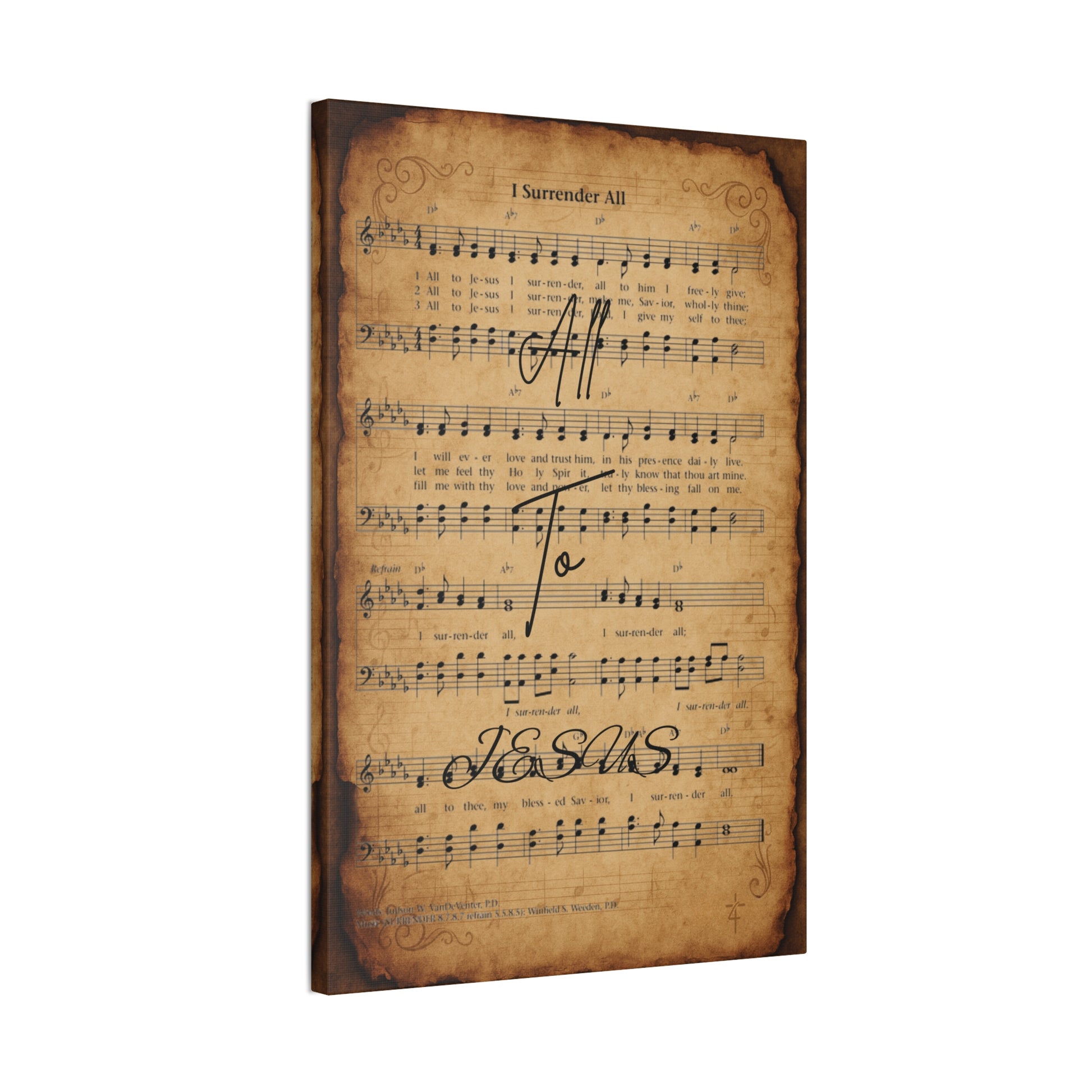 I Surrender All – Sacred Hymns Canvas Print | Live the Verse | all4HIM