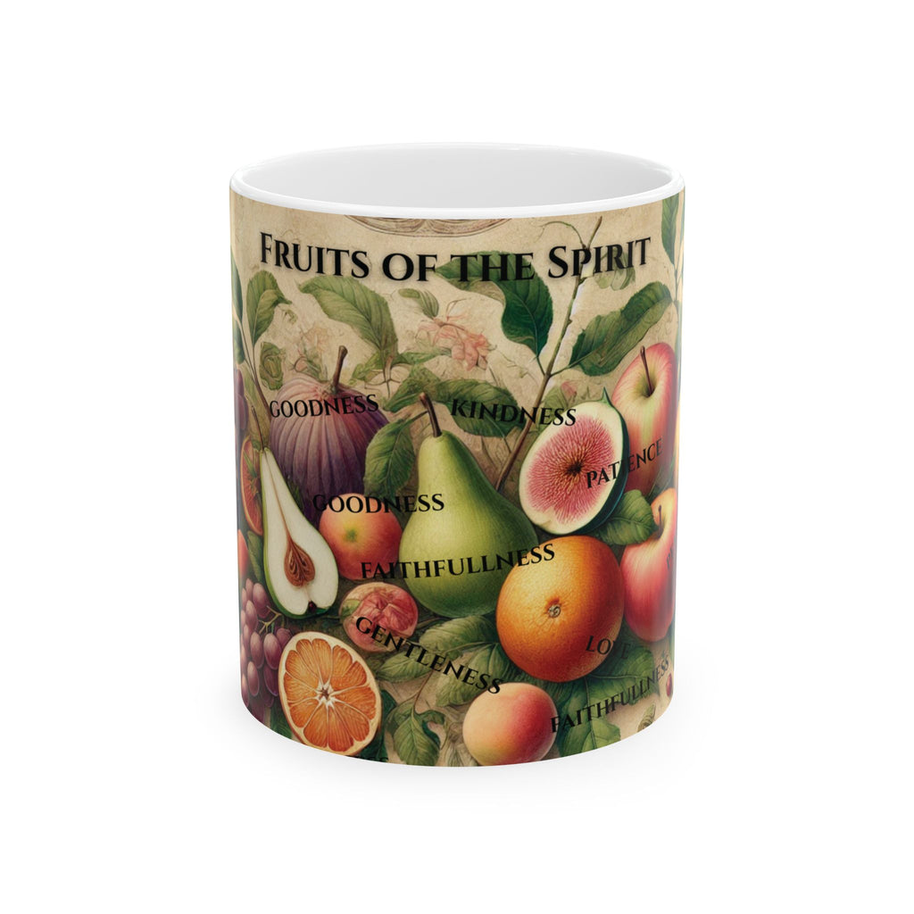 Fill Your Cup: Fruits of the Spirit Mug – Christian Wraparound Mug | all4HIM Collection – 11oz & 15oz