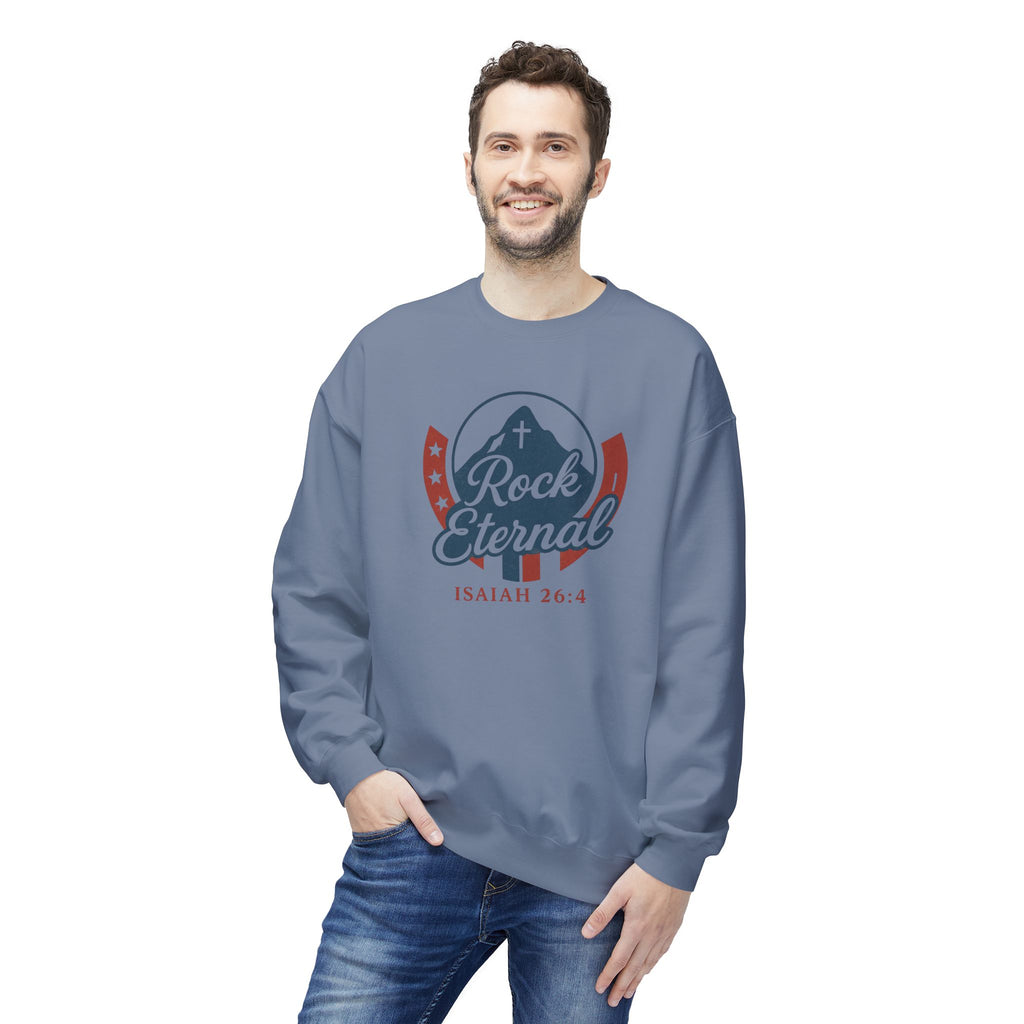 The Rock Eternal – Isaiah 26:4 – Crewneck | Live the Verse | all4HIM