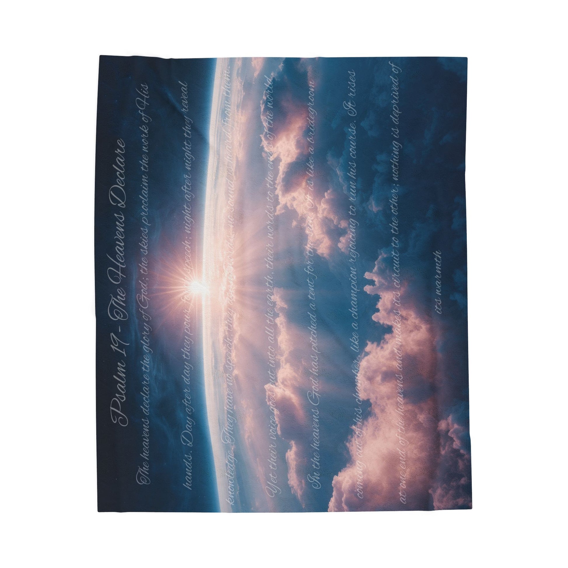 Covered by Him: The Heavens Declare – Psalm 19 Throw Blanket | all4HIM Collection, 50×60in