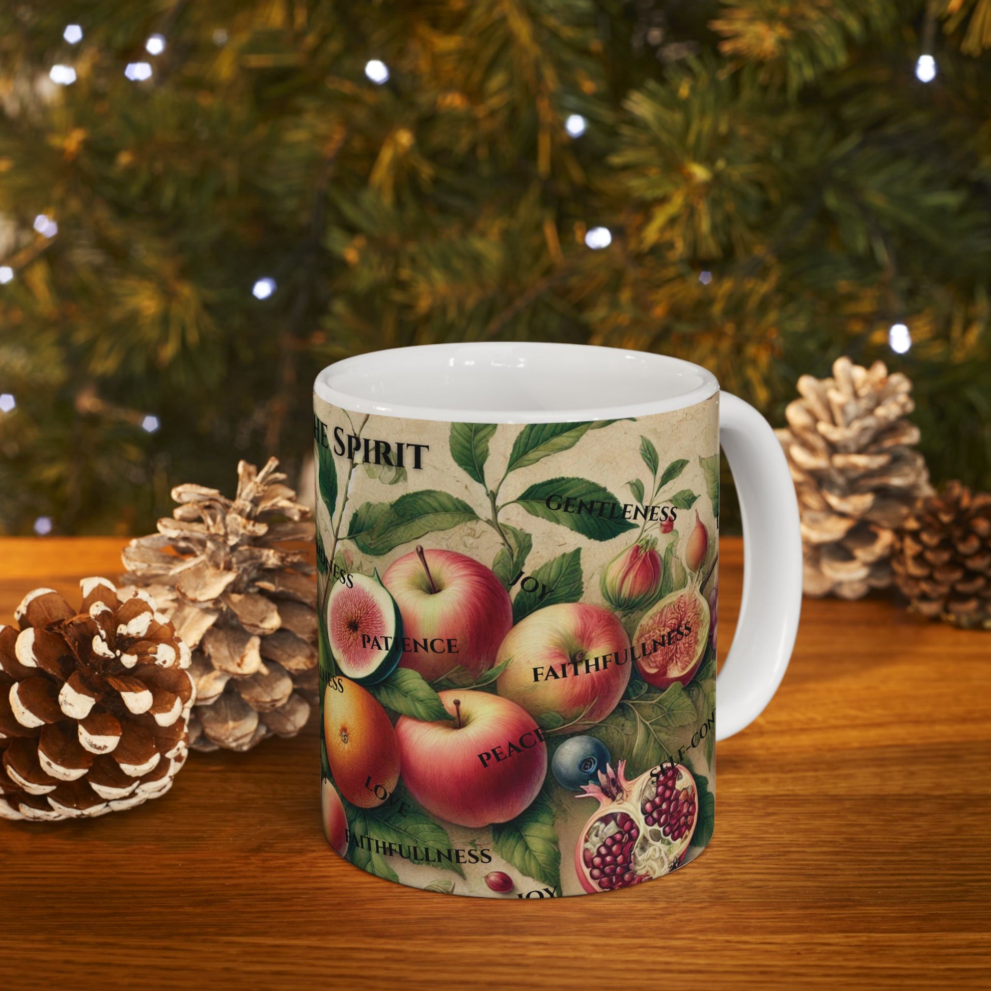 Fill Your Cup: Fruits of the Spirit Mug – Christian Wraparound Mug | all4HIM Collection – 11oz & 15oz
