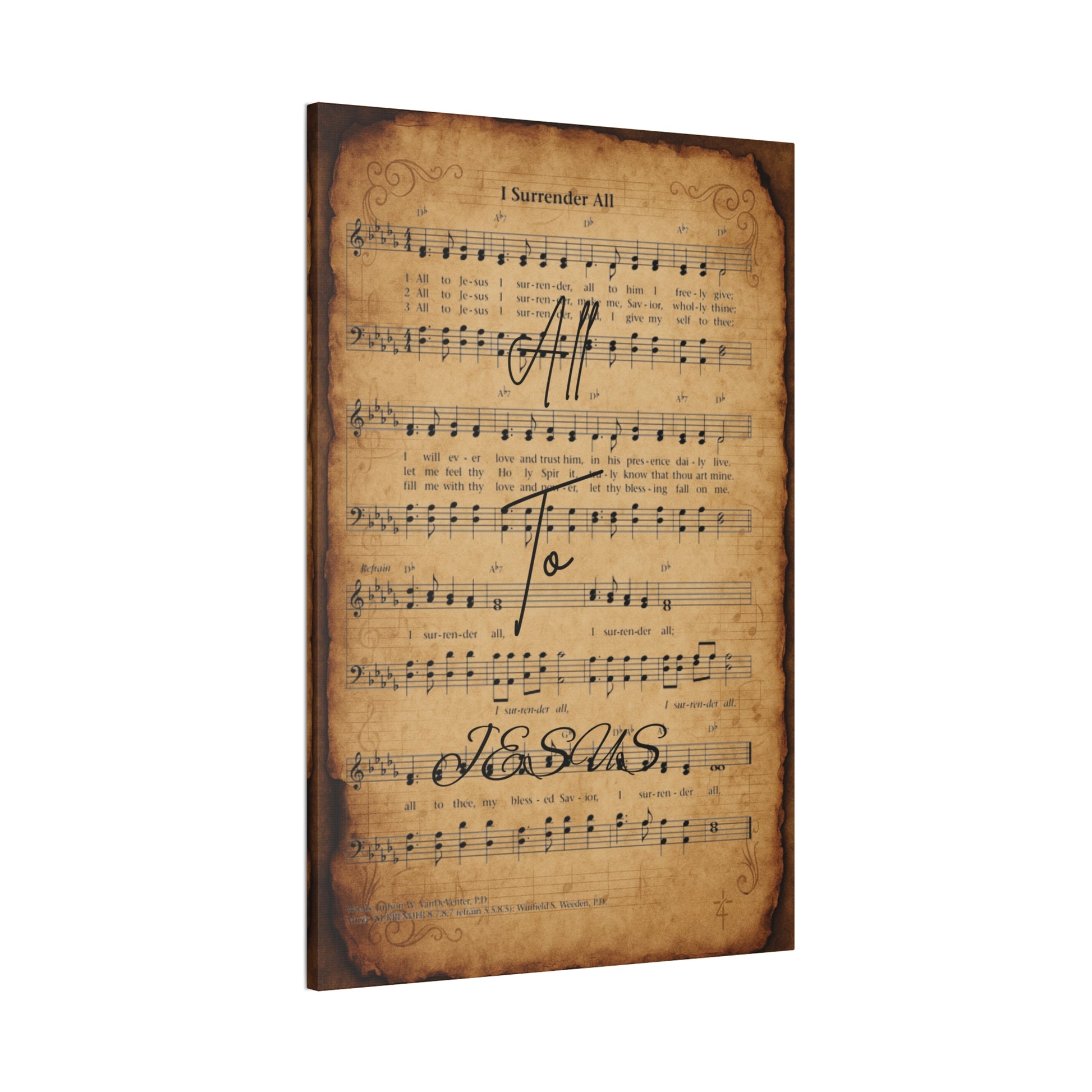 I Surrender All – Sacred Hymns Canvas Print | Live the Verse | all4HIM