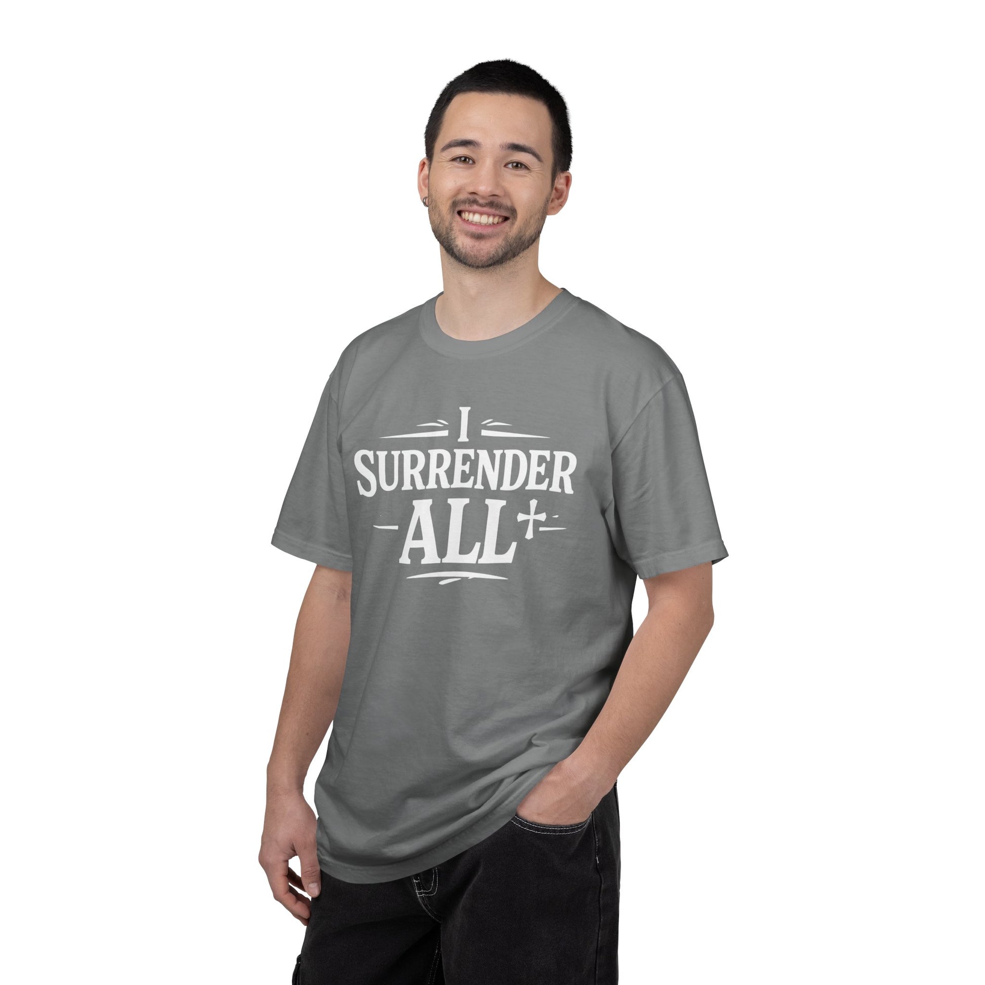 I Surrender All Shirt | Vintage Hymn Christian Shirt | Faith Comfort Colors Tee | Worship Apparel | Inspirational Christian Clothing | all4HIM