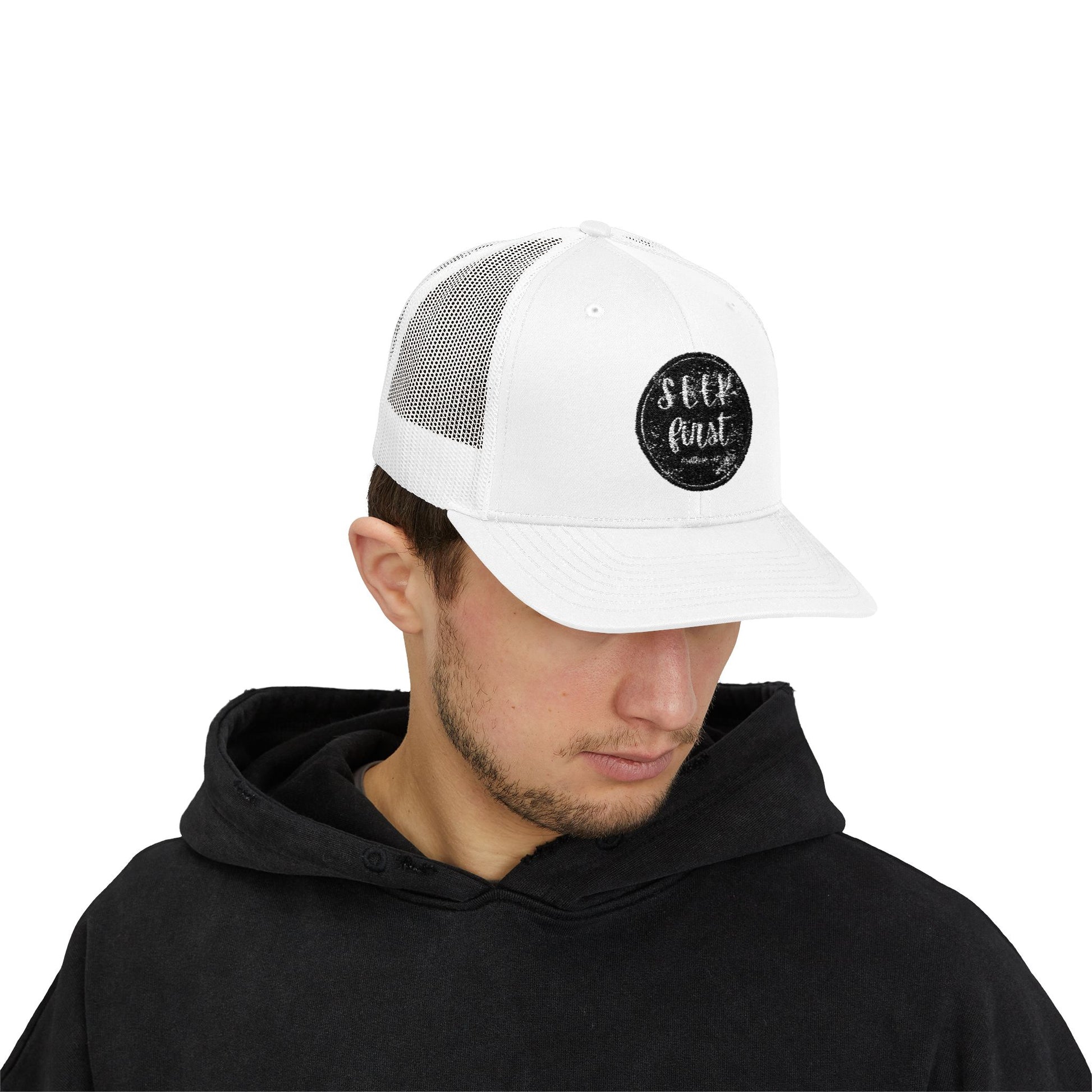 Stylish Snapback Trucker Cap, Trendy Mesh Hat for Outdoors, Perfect for Summer Festivals, Casual Wear, Gifts for Him or Her