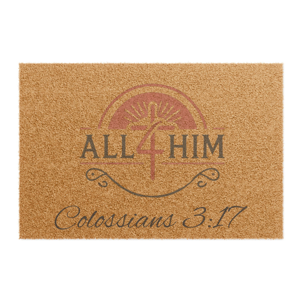 Faith-Inspired Doormat with Colossians 3:17 | Welcome Mat for Christian Home, Church Decor, Spiritual Gift
