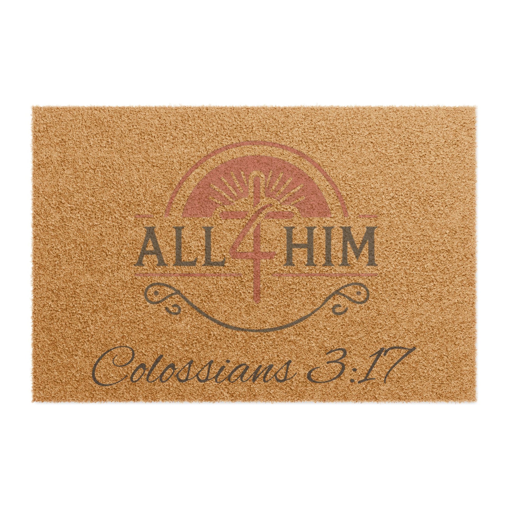 Faith-Inspired Doormat with Colossians 3:17 | Welcome Mat for Christian Home, Church Decor, Spiritual Gift
