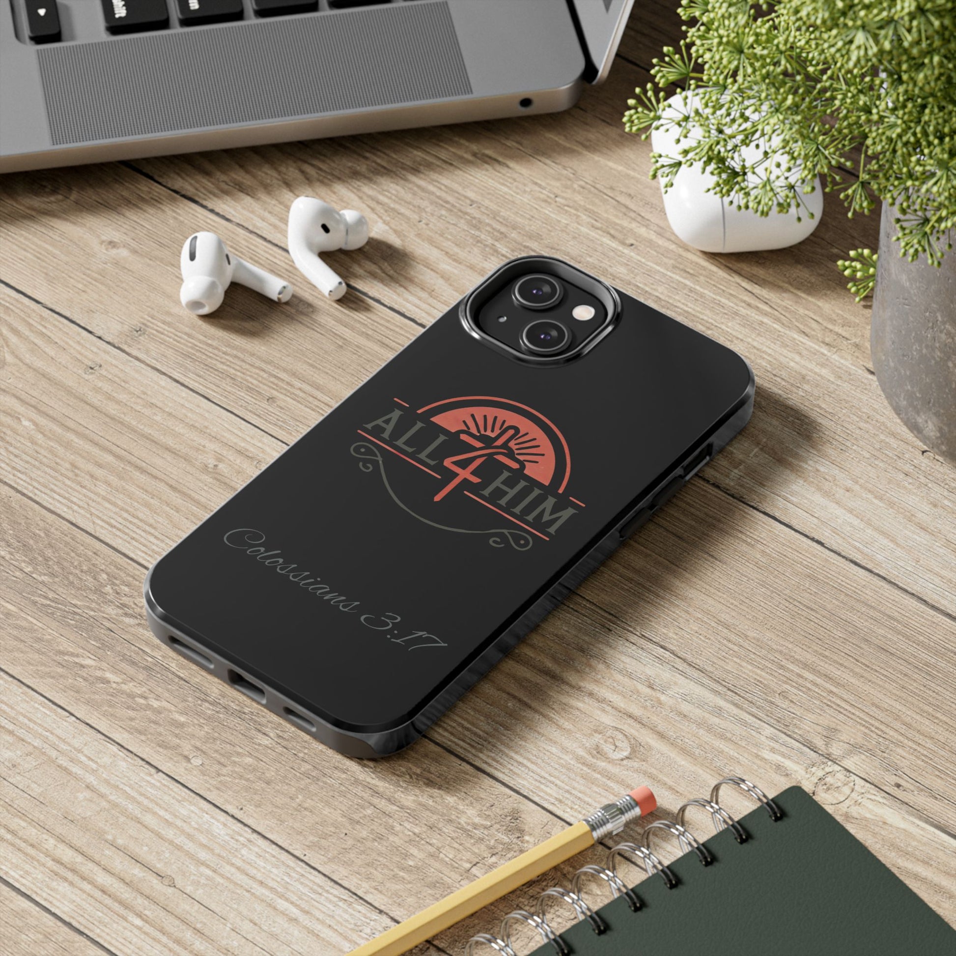 all4HIM Logo Phone Case – Colossians 3:17 | Faith + Function