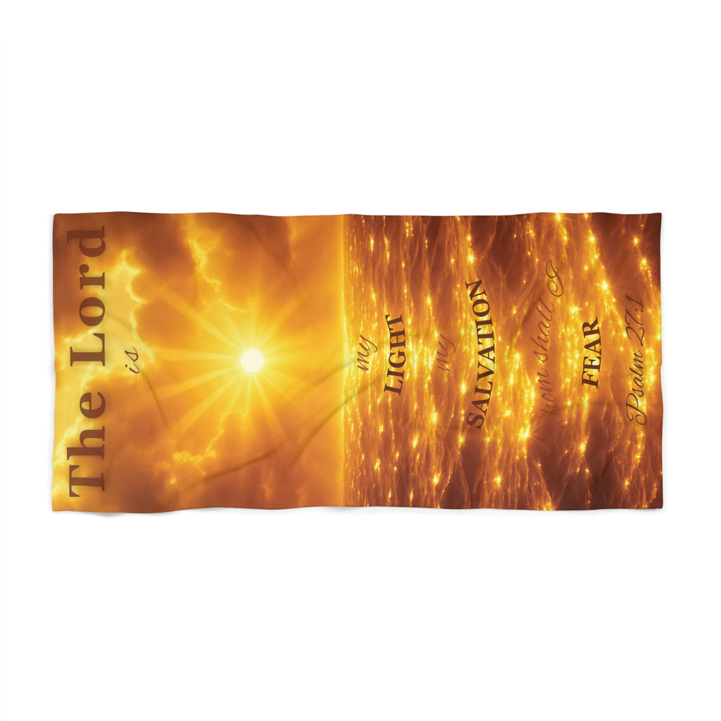 Sun, Sand, and Scripture: Psalm 27 - My Light and My Salvation (30x60) | all4HIM collection