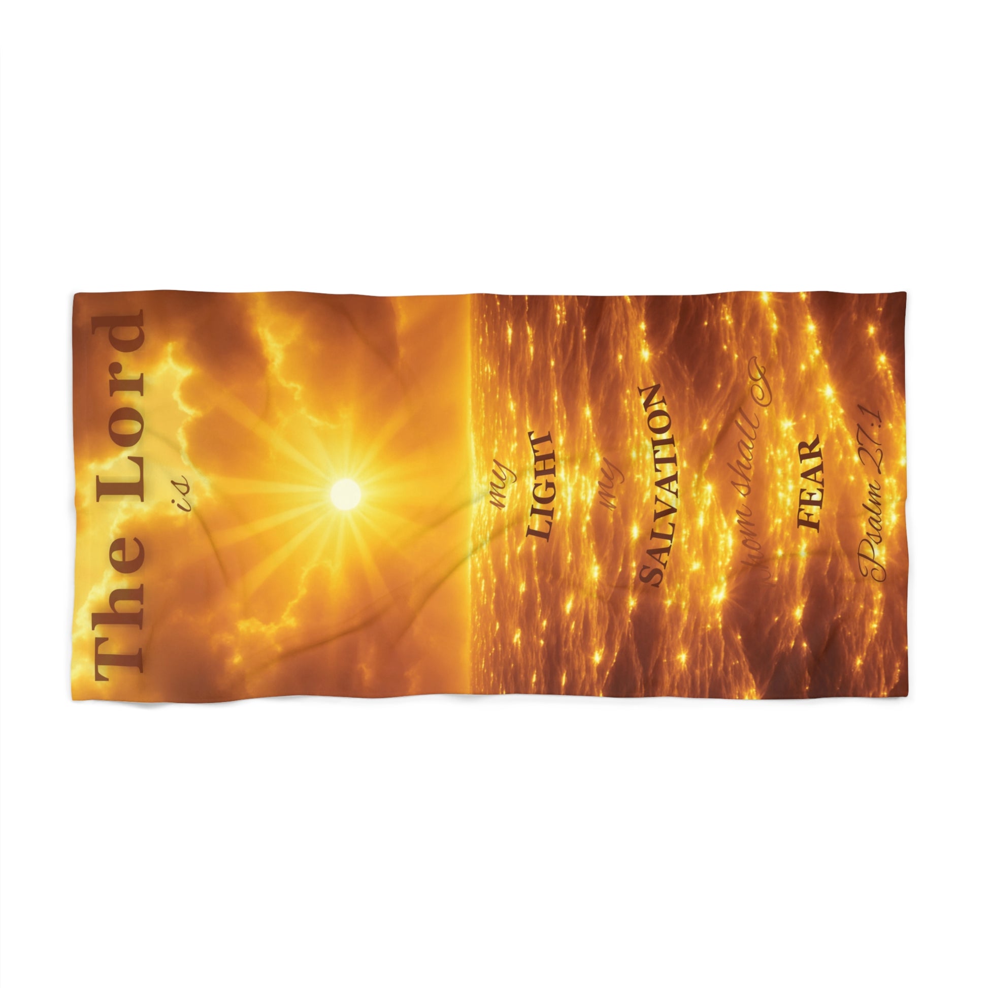 Sun, Sand, and Scripture: Psalm 27 - My Light and My Salvation (30x60) | all4HIM collection