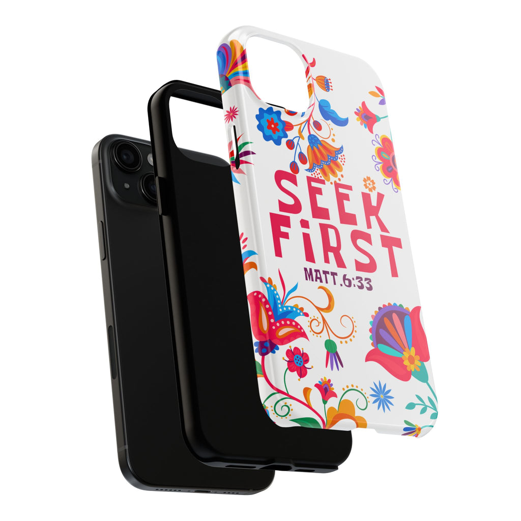 Seek First – Matthew 6:33 Phone Case | Live the Verse Collection