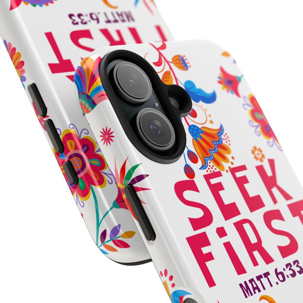 Seek First – Matthew 6:33 Phone Case | Live the Verse Collection