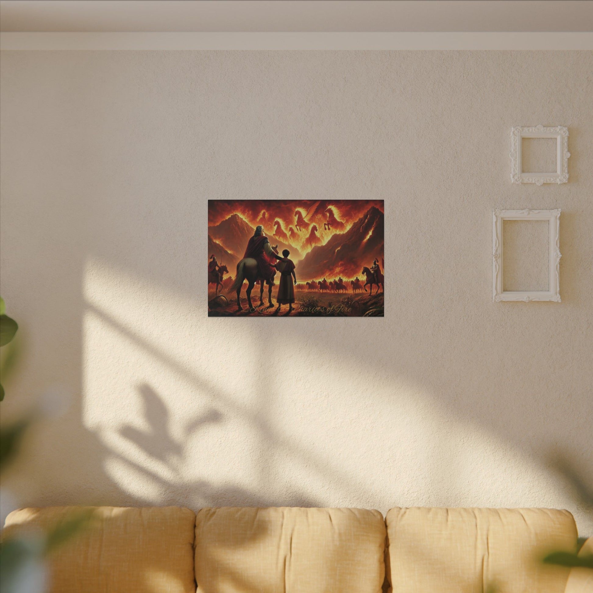 Sacred Scriptures: Chariots of Fire – 2 Kings 6 Scripture-Inspired Canvas | all4HIM Collection (18x12in and 30x20in))