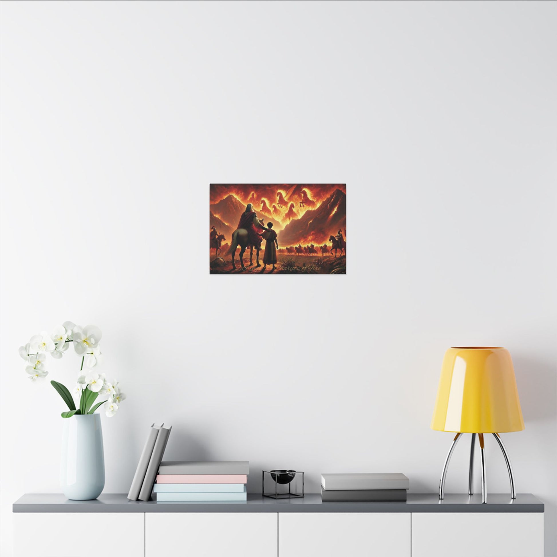 Sacred Scriptures: Chariots of Fire – 2 Kings 6 Scripture-Inspired Canvas | all4HIM Collection (18x12in and 30x20in))