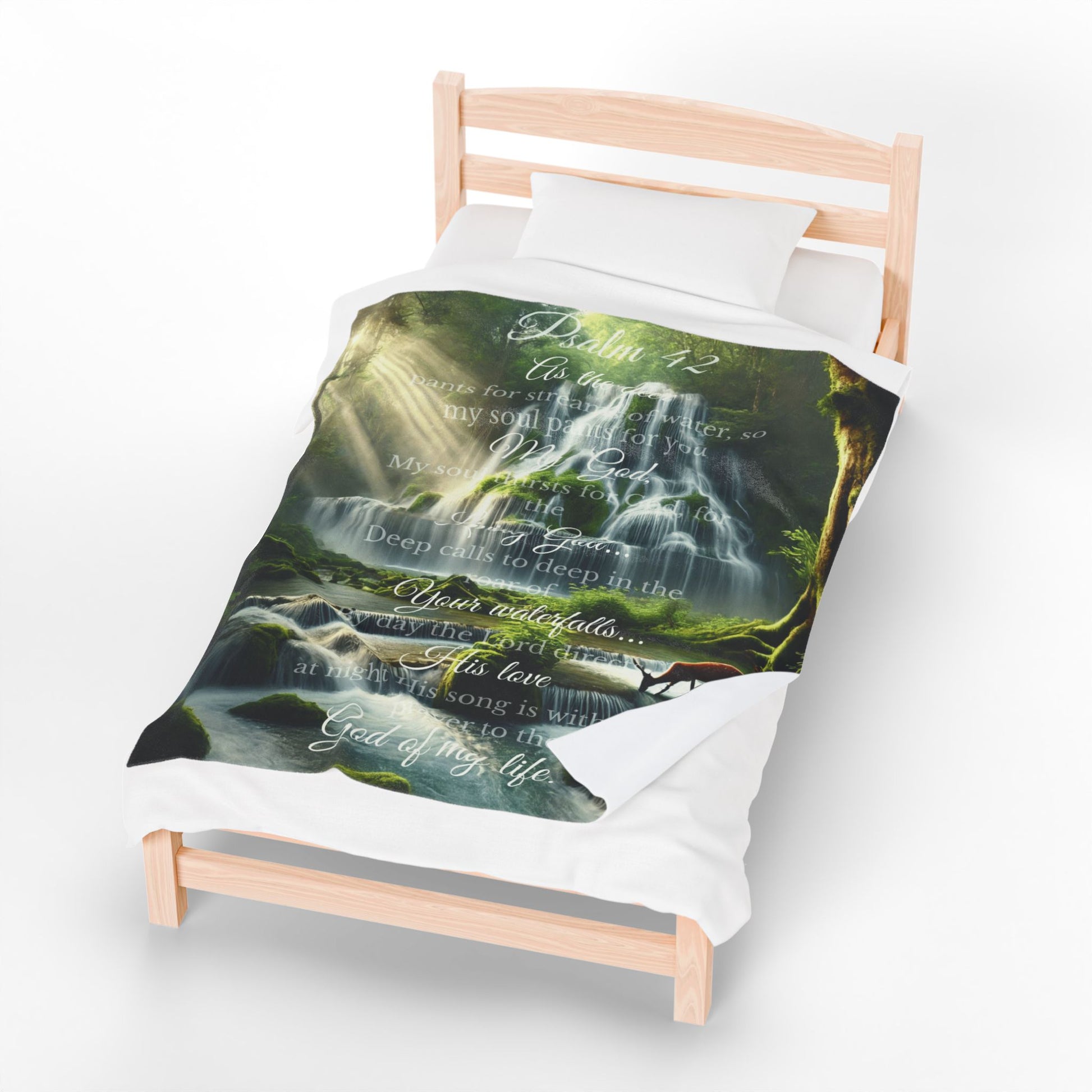 Covered by Him: Psalm 42- "As the Deer" blanket (50x60) | all4HIM Collection