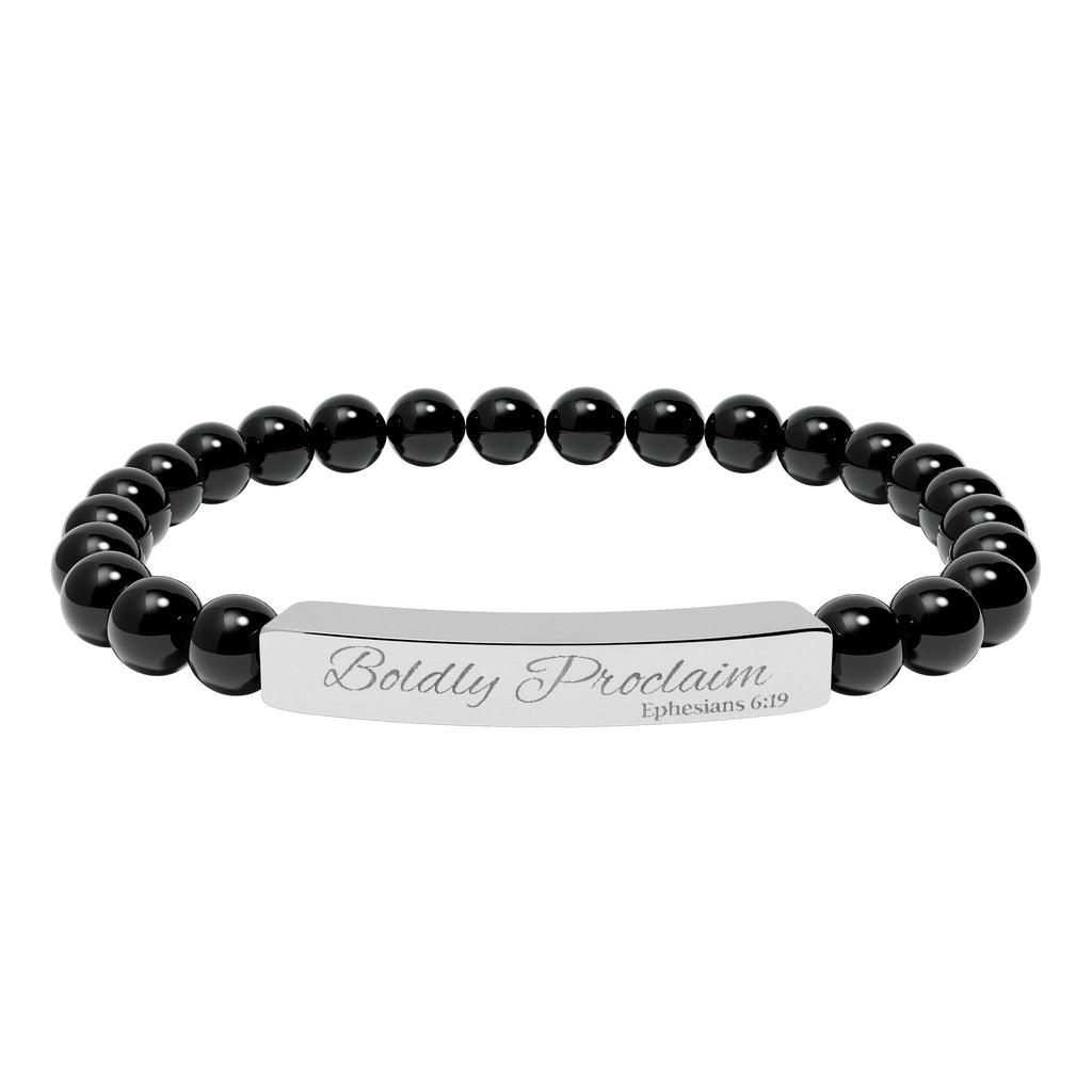 Boldly Proclaim – Ephesians 6:19 – Beaded Bracelet | Live the Verse | all4HIM