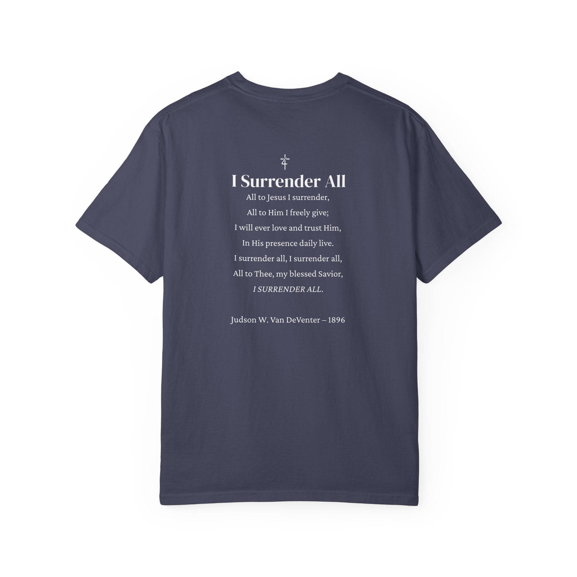 I Surrender All Shirt | Vintage Hymn Christian Shirt | Faith Comfort Colors Tee | Worship Apparel | Inspirational Christian Clothing | all4HIM