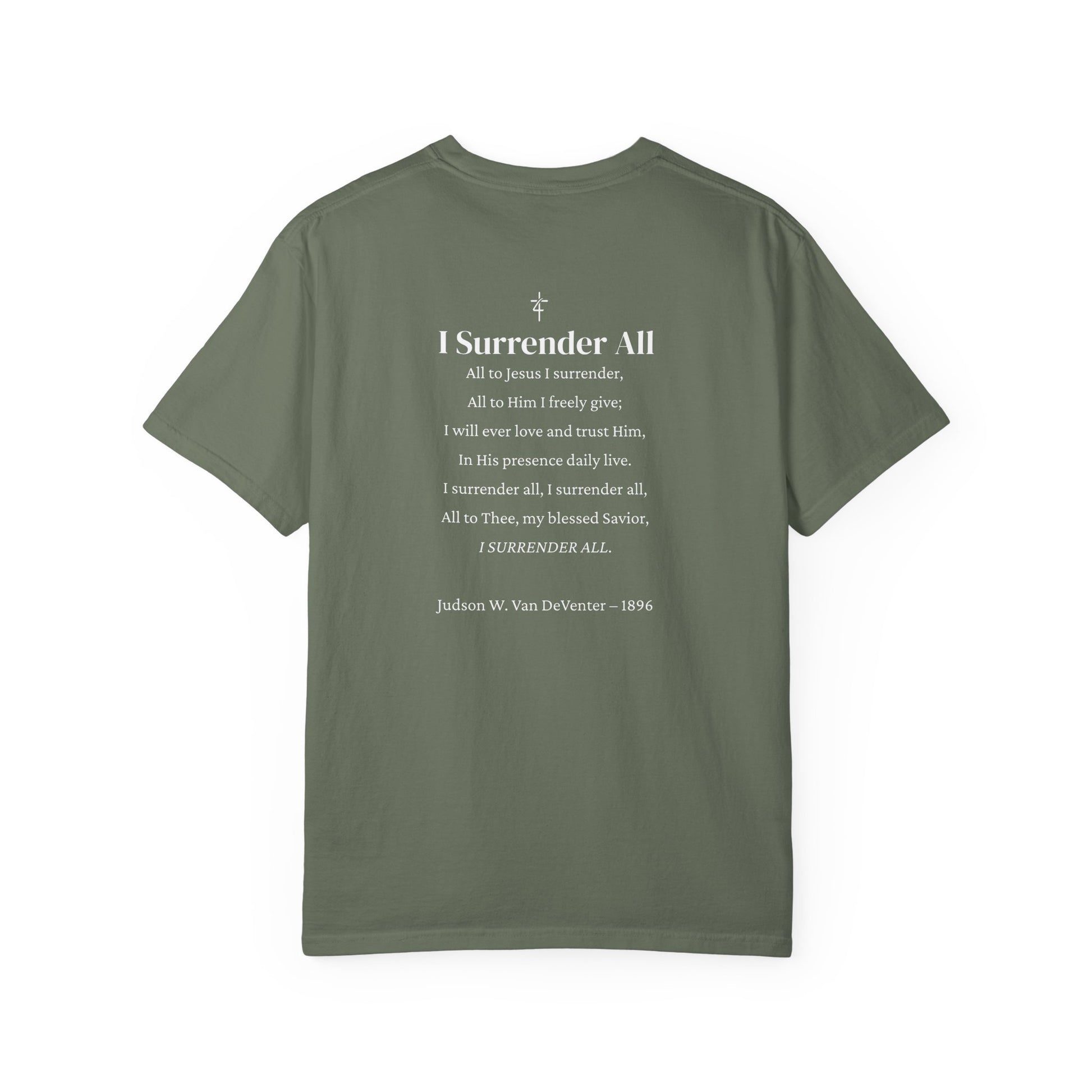 I Surrender All Shirt | Vintage Hymn Christian Shirt | Faith Comfort Colors Tee | Worship Apparel | Inspirational Christian Clothing | all4HIM
