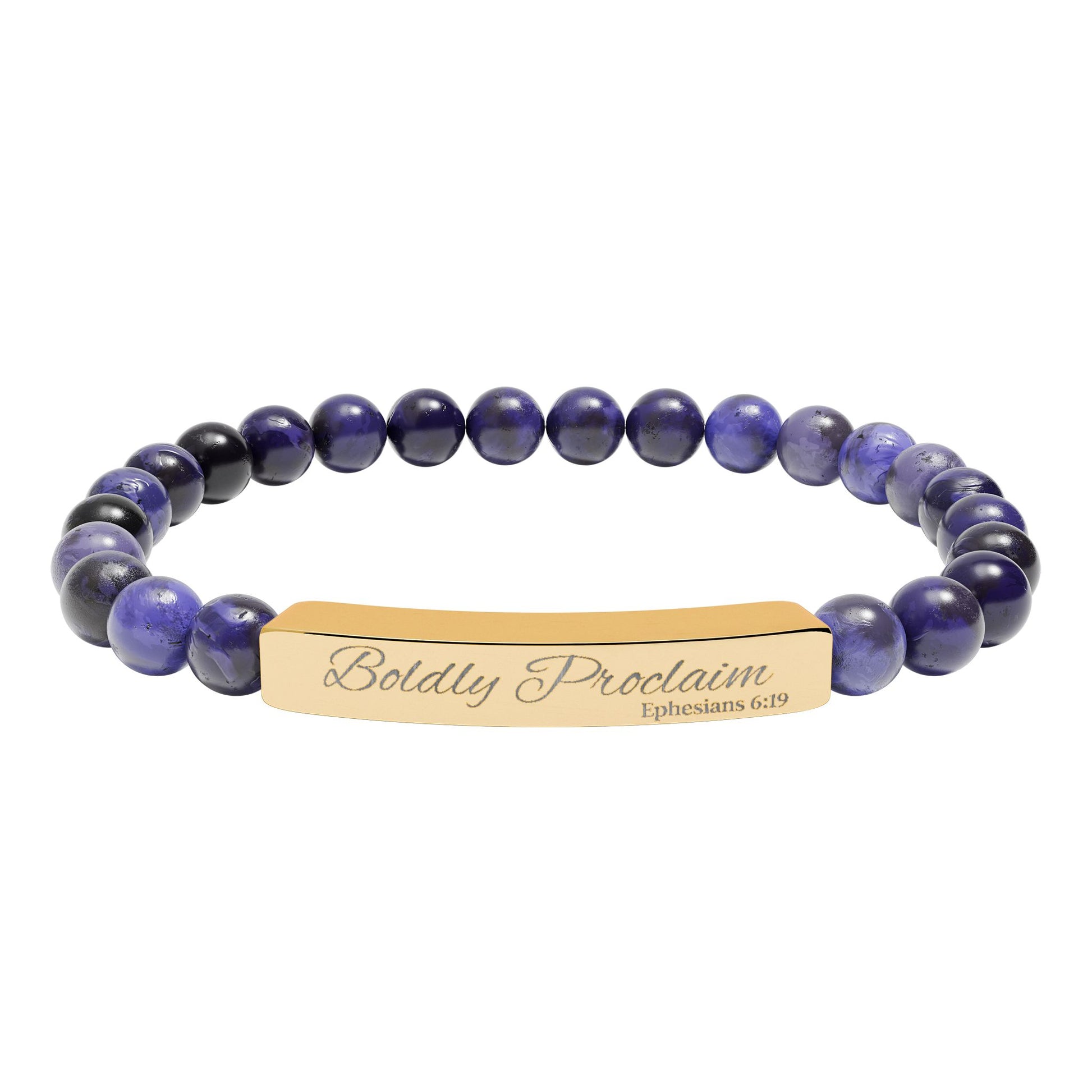 Boldly Proclaim – Ephesians 6:19 – Beaded Bracelet | Live the Verse | all4HIM