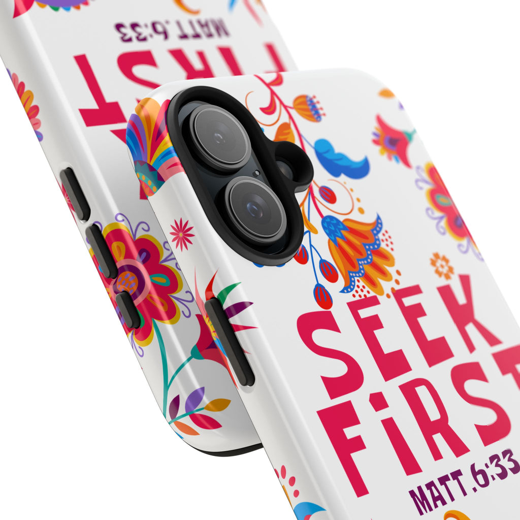 Seek First – Matthew 6:33 Phone Case | Live the Verse Collection