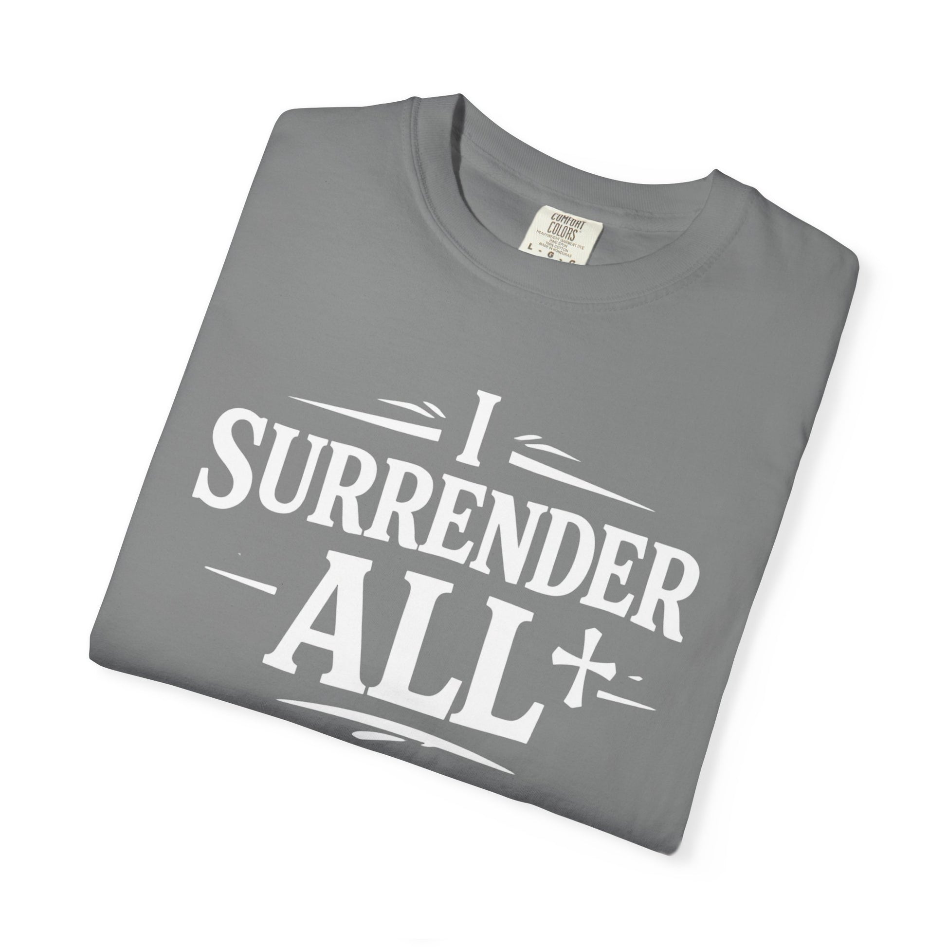 I Surrender All Shirt | Vintage Hymn Christian Shirt | Faith Comfort Colors Tee | Worship Apparel | Inspirational Christian Clothing | all4HIM