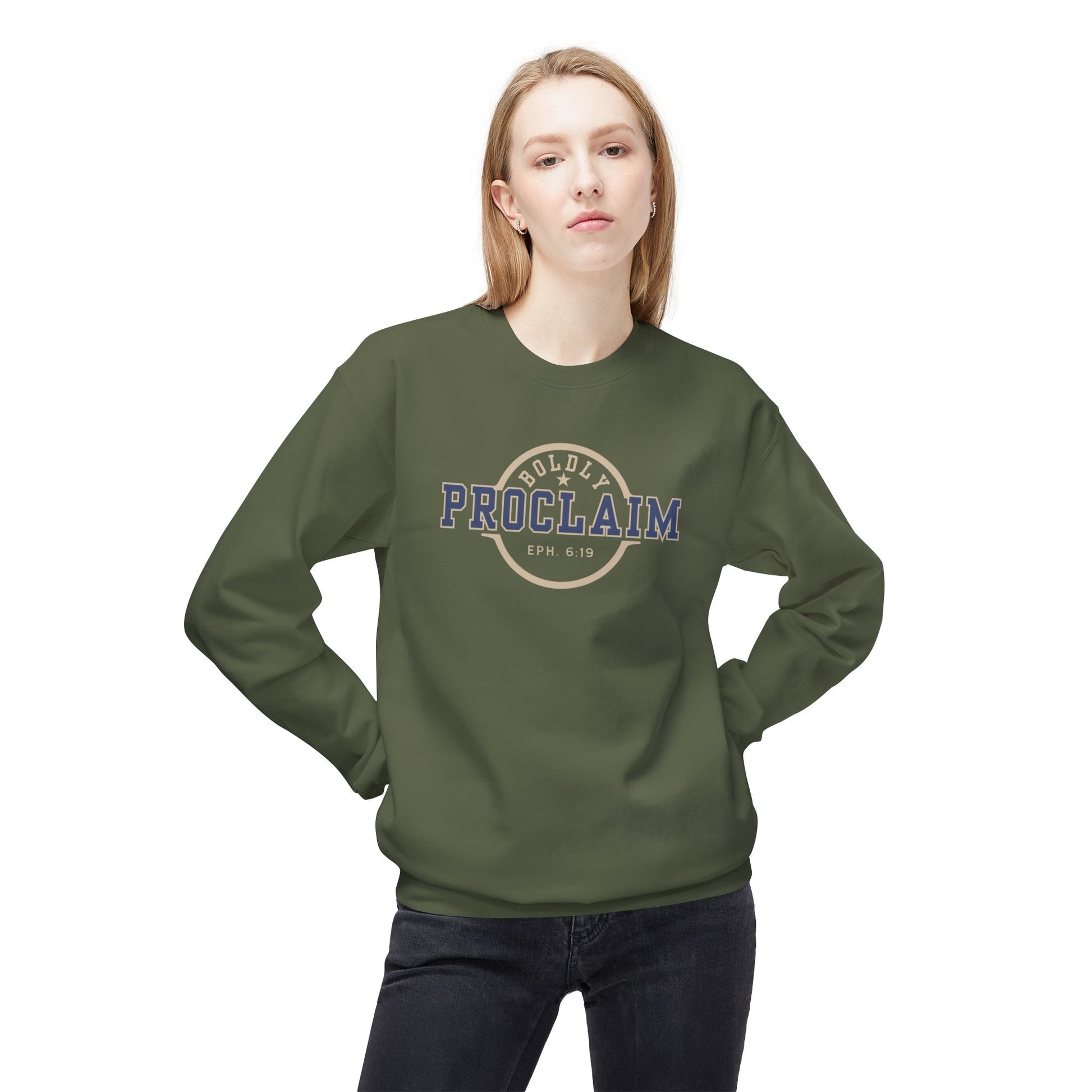 Boldly Proclaim – Ephesians 6:19 – Sweatshirt | Live the Verse | all4HIM