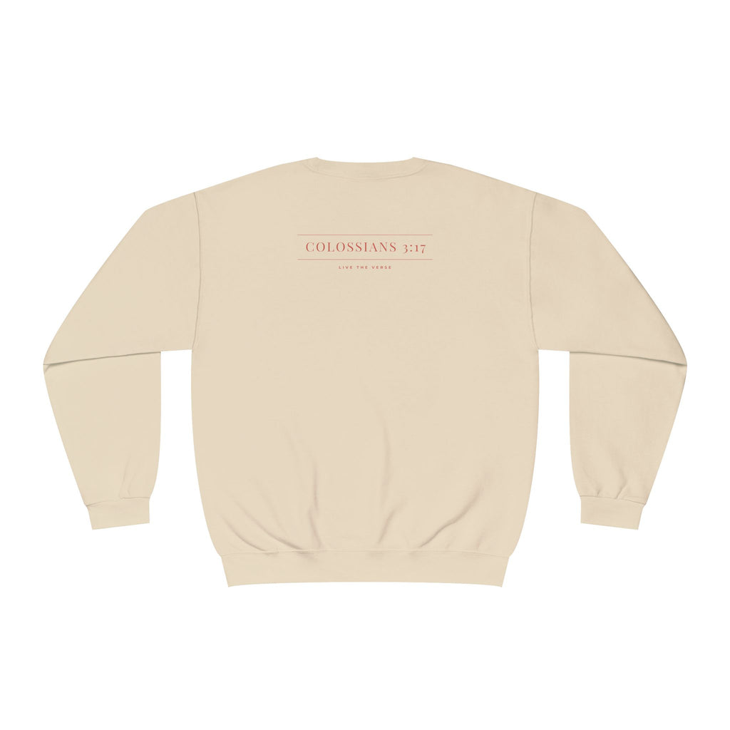 Live the Verse – Colossians 3:17 Crewneck | all4HIM Collection