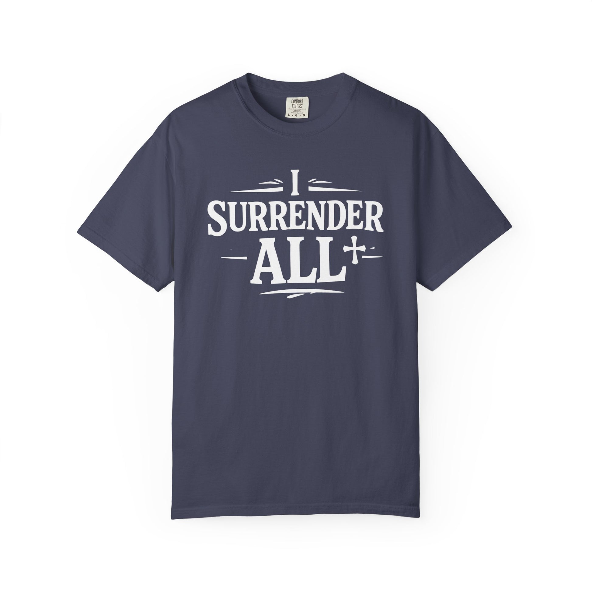 I Surrender All Shirt | Vintage Hymn Christian Shirt | Faith Comfort Colors Tee | Worship Apparel | Inspirational Christian Clothing | all4HIM