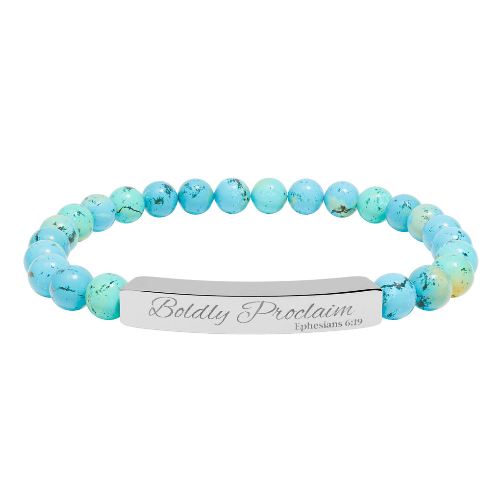 Boldly Proclaim – Ephesians 6:19 – Beaded Bracelet | Live the Verse | all4HIM