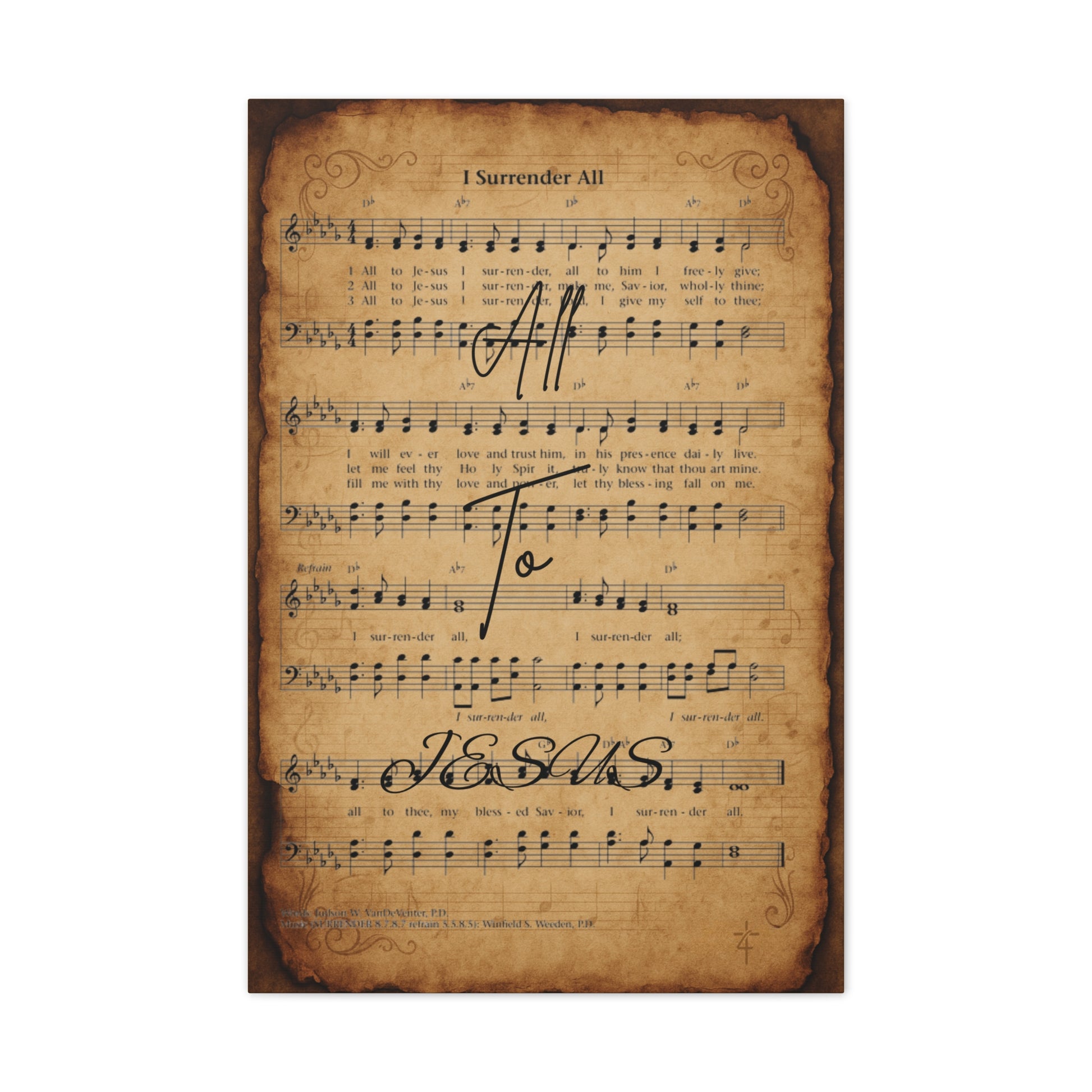 I Surrender All – Sacred Hymns Canvas Print | Live the Verse | all4HIM