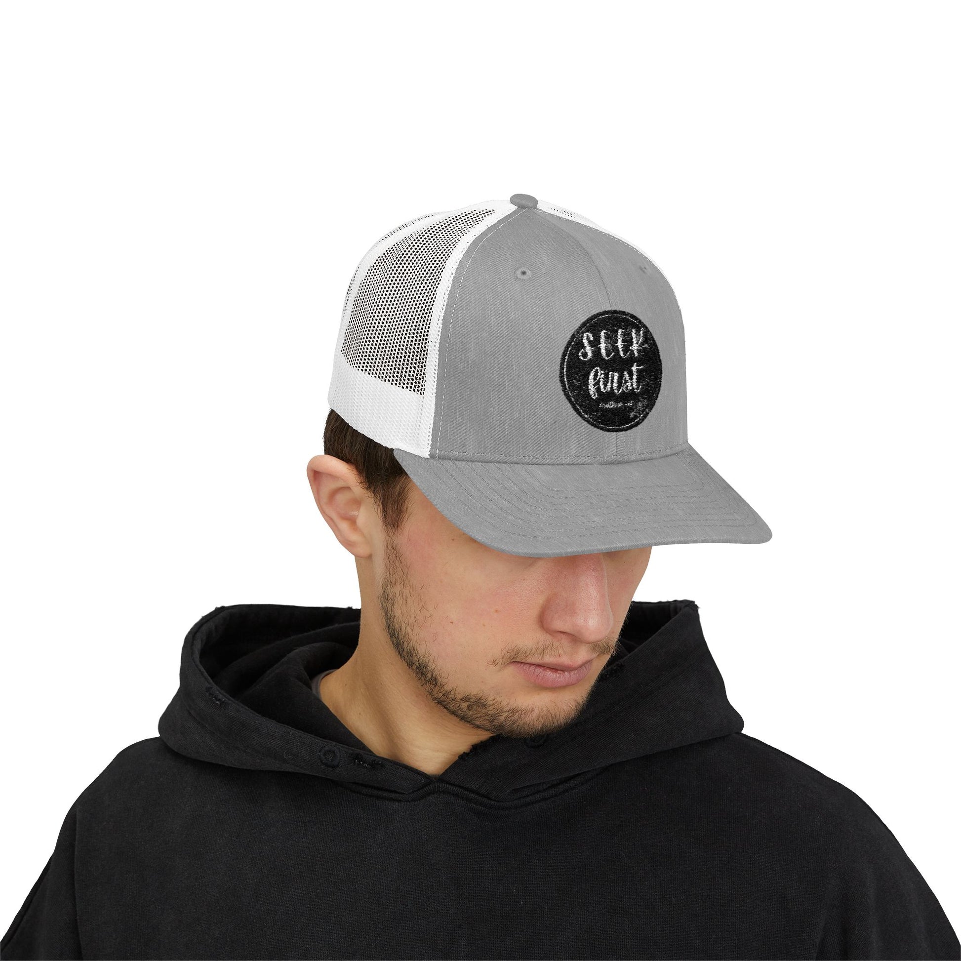 Stylish Snapback Trucker Cap, Trendy Mesh Hat for Outdoors, Perfect for Summer Festivals, Casual Wear, Gifts for Him or Her