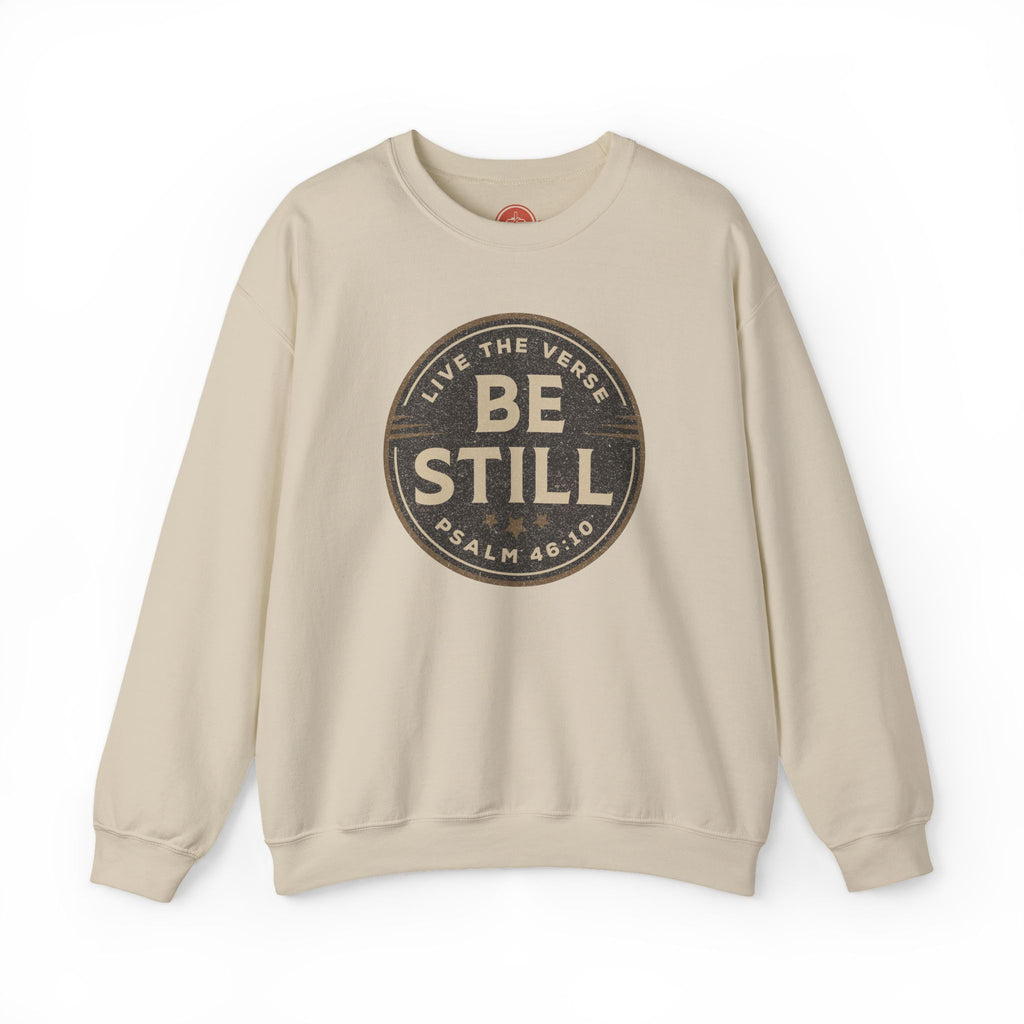 Be Still – Psalm 46:10 Crewneck Sweatshirt | Live the Verse Collection | all4HIM