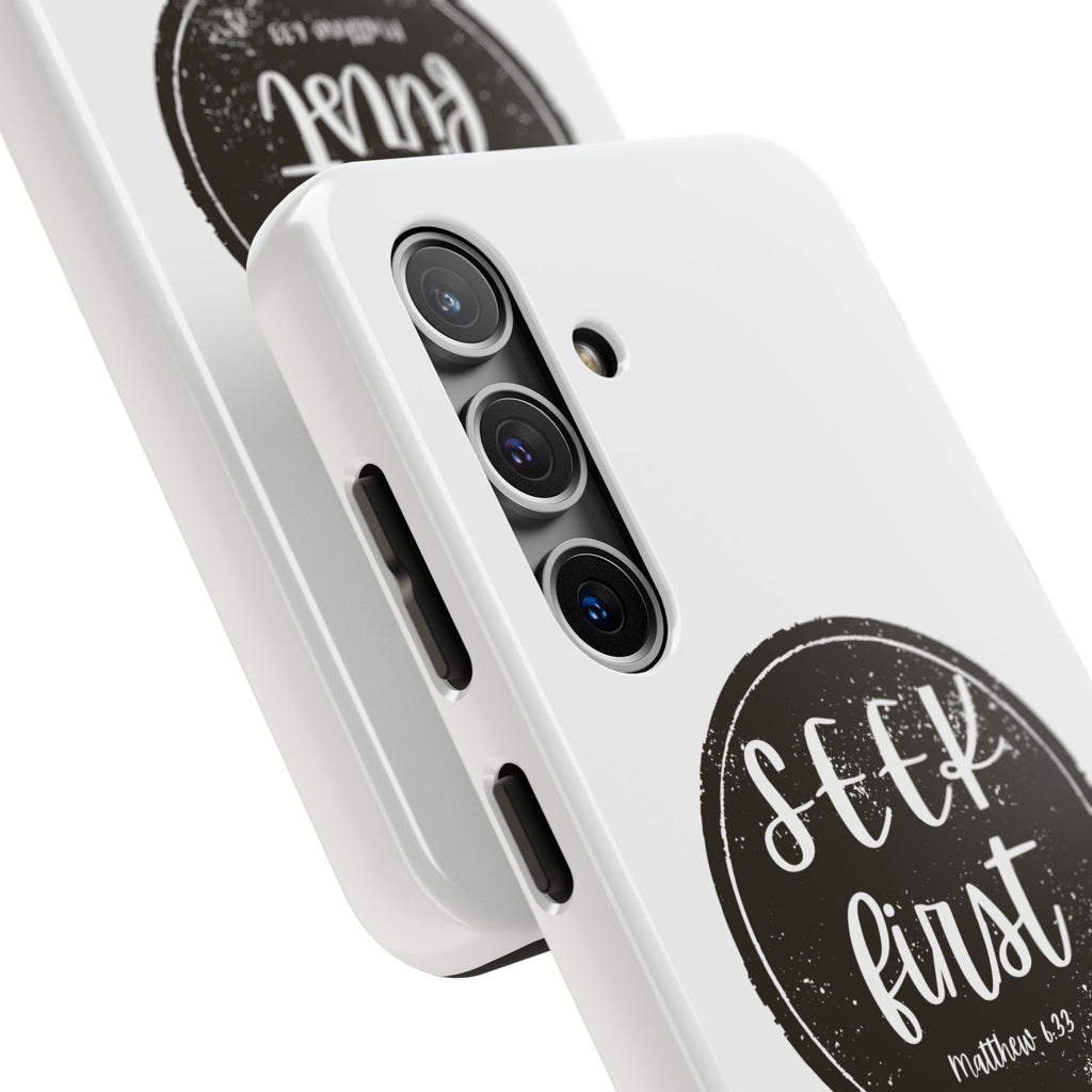 Seek First – Matthew 6:33 Phone Case | Live the Verse Collection