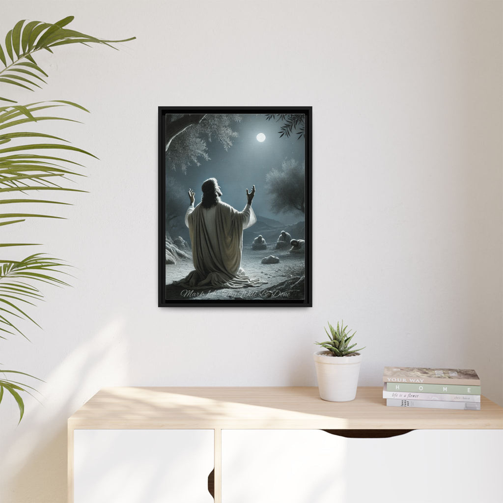 Sacred Scripture: Garden of Gethsemane – Mark 14” (18x24 Framed Canvas) | all4HIM Collection