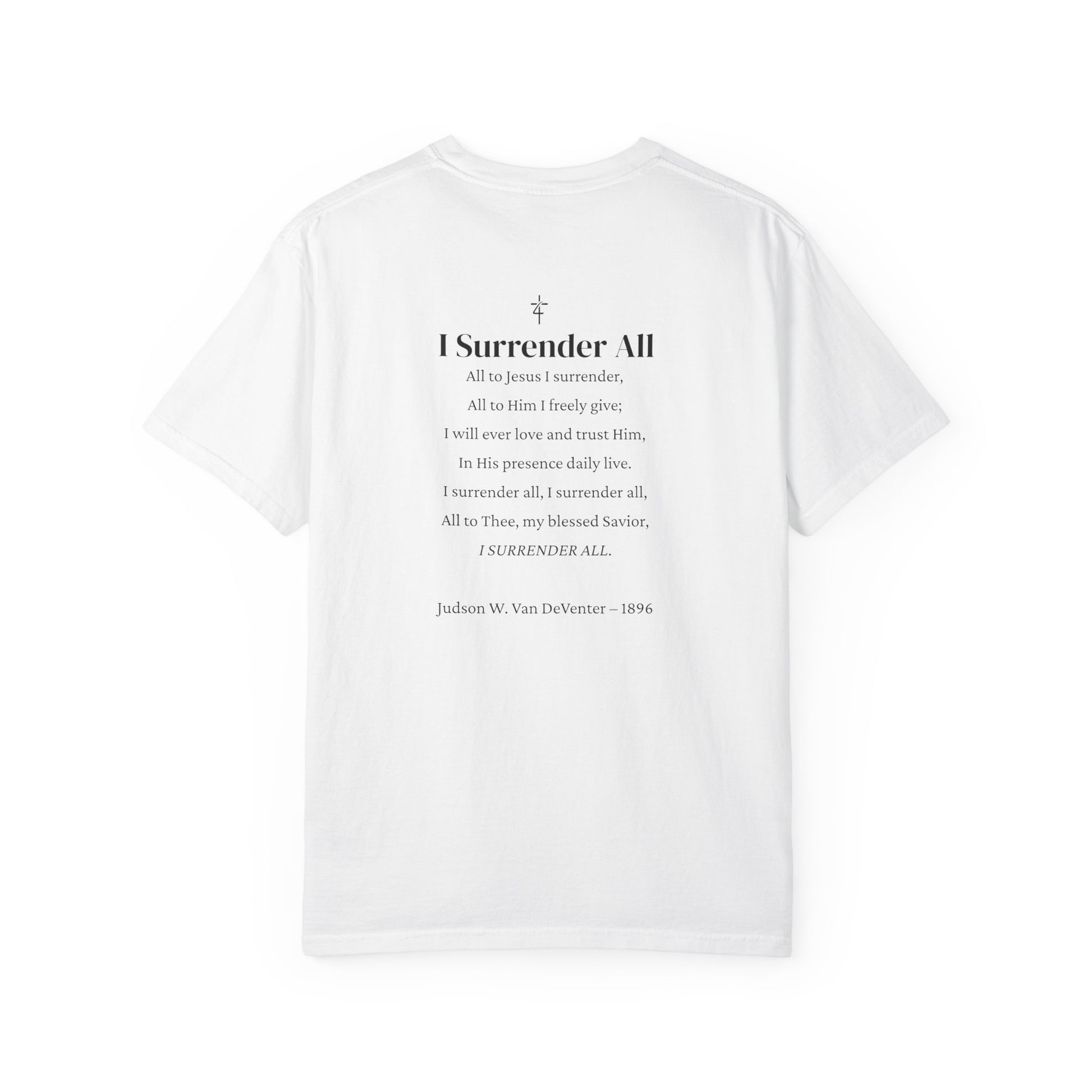 I Surrender All Shirt | Vintage Hymn Christian Shirt | Faith Comfort Colors Tee | Worship Apparel | Inspirational Christian Clothing | all4HIM