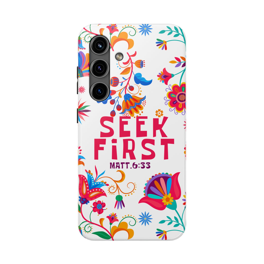 Seek First – Matthew 6:33 Phone Case | Live the Verse Collection