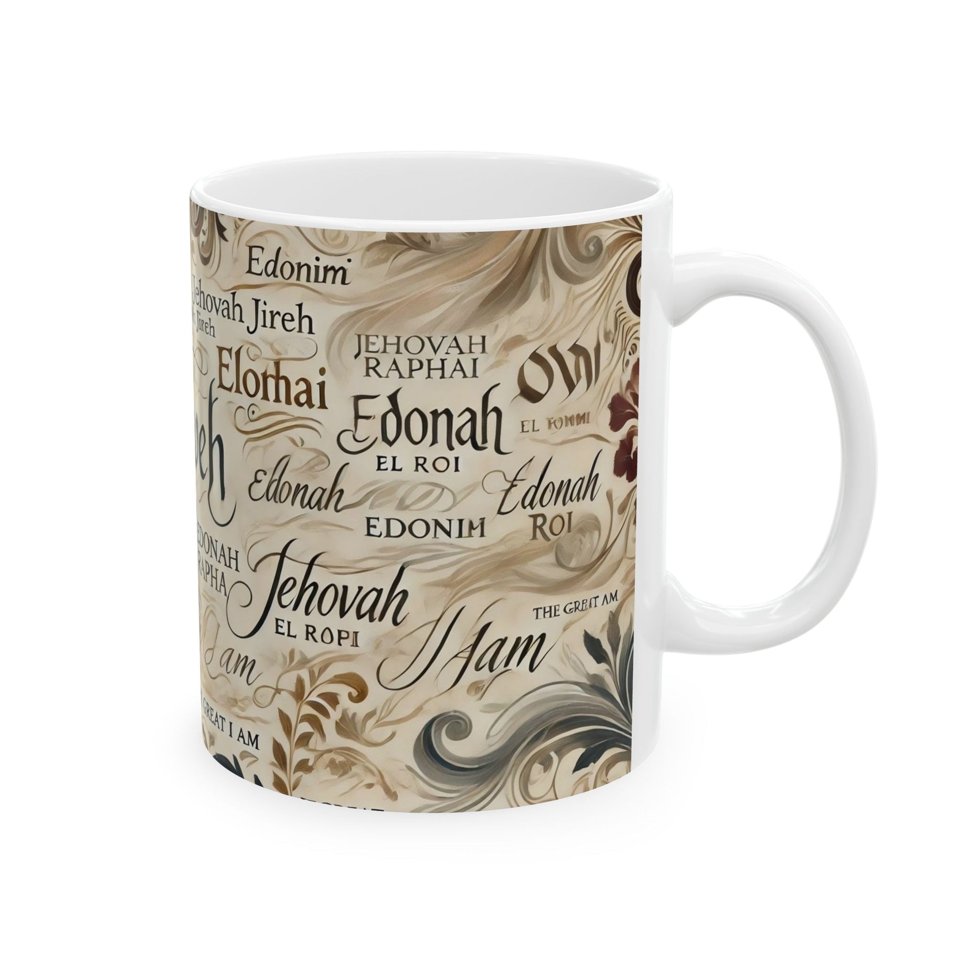 Fill Your Cup: Names of God – Christian Ceramic Mug (11oz / 15oz) | all4HIM Collection