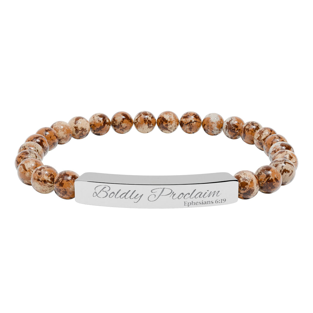Boldly Proclaim – Ephesians 6:19 – Beaded Bracelet | Live the Verse | all4HIM