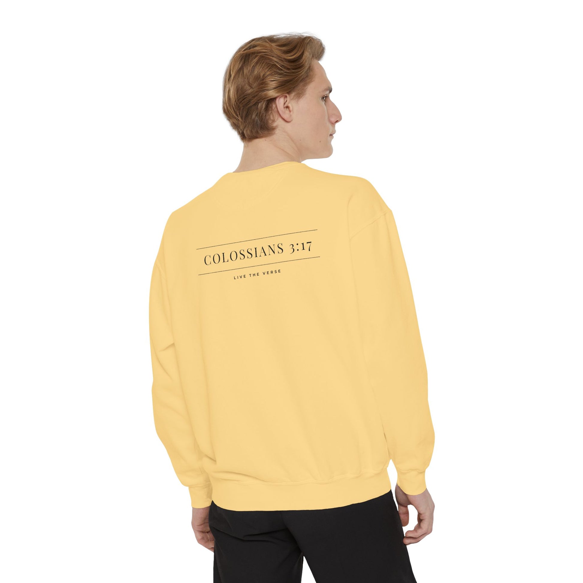 Live the Verse – Colossians 3:17 Crewneck | all4HIM Collection