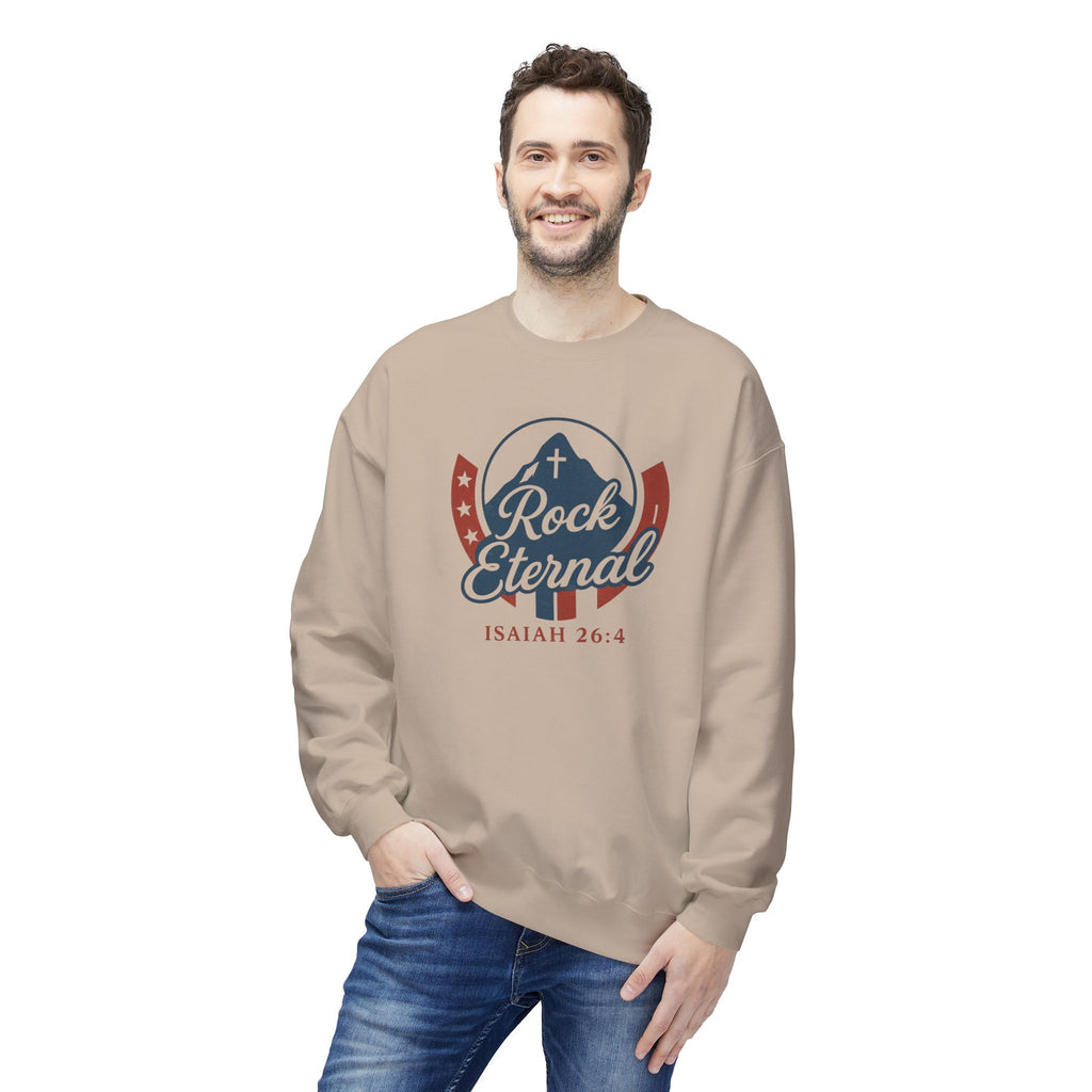 The Rock Eternal – Isaiah 26:4 – Crewneck | Live the Verse | all4HIM