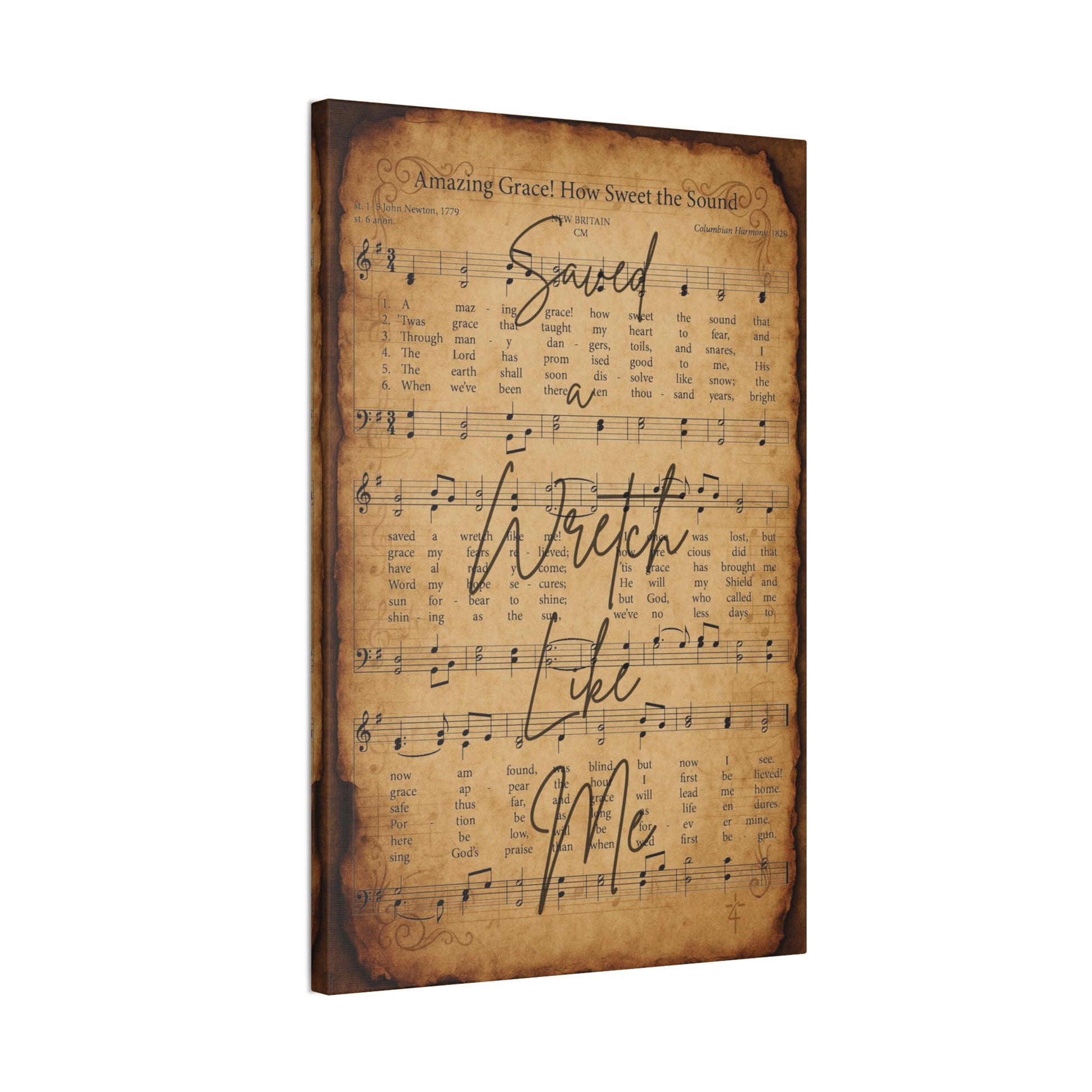 Amazing Grace – Sacred Hymns Canvas Print | Live the Verse | all4HIM