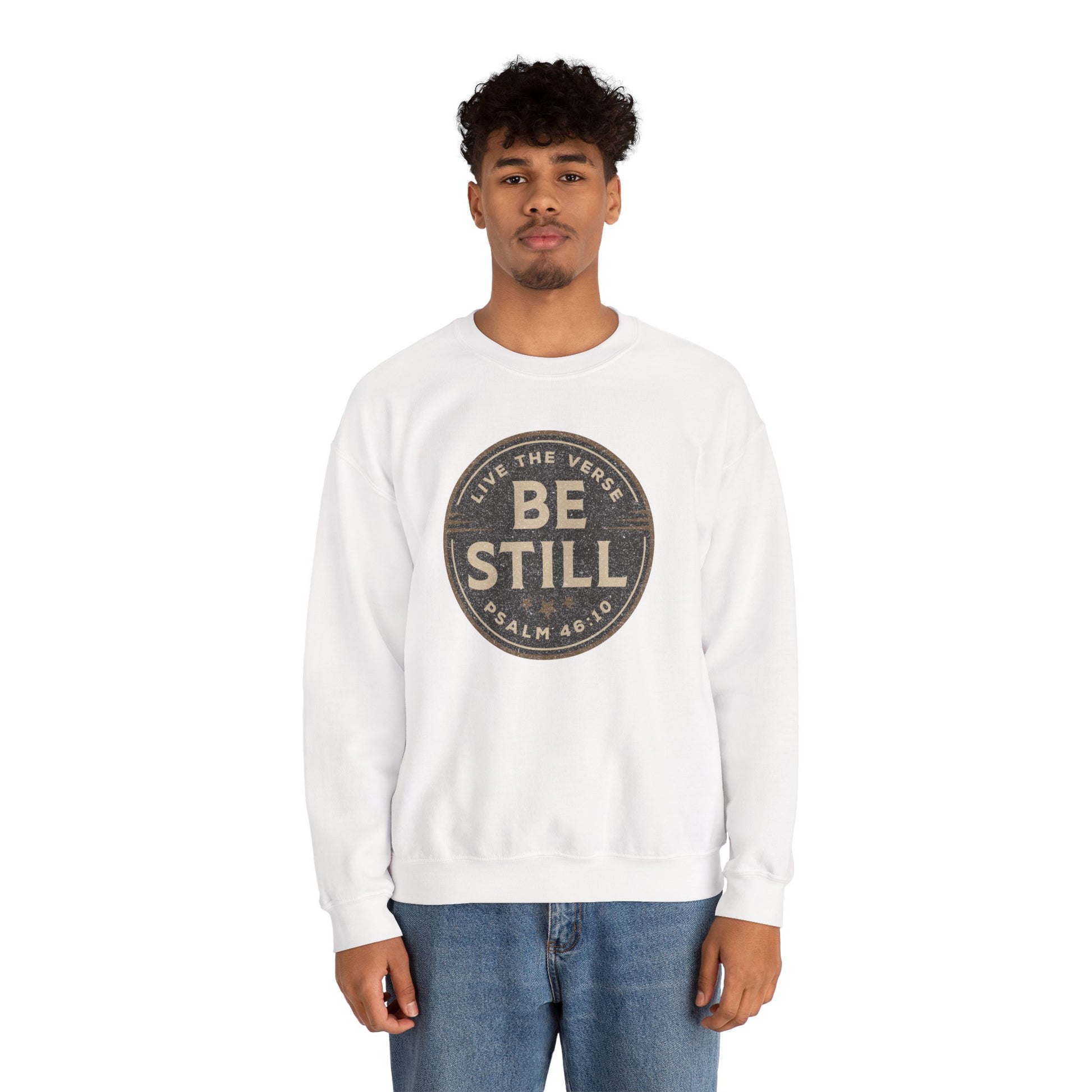 Be Still – Psalm 46:10 Crewneck Sweatshirt | Live the Verse Collection | all4HIM