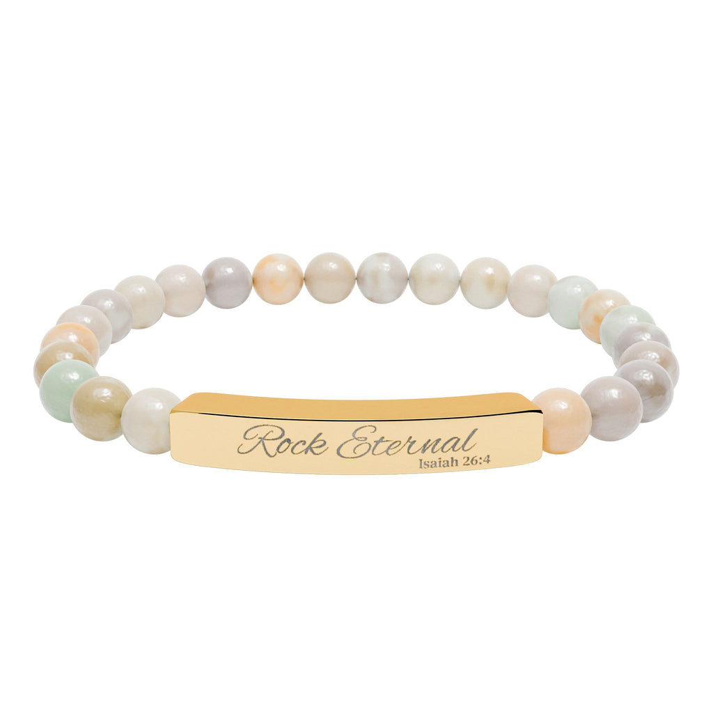 Rock Eternal – Isaiah 26:4 – Beaded Bracelet | Live the Verse | all4HIM