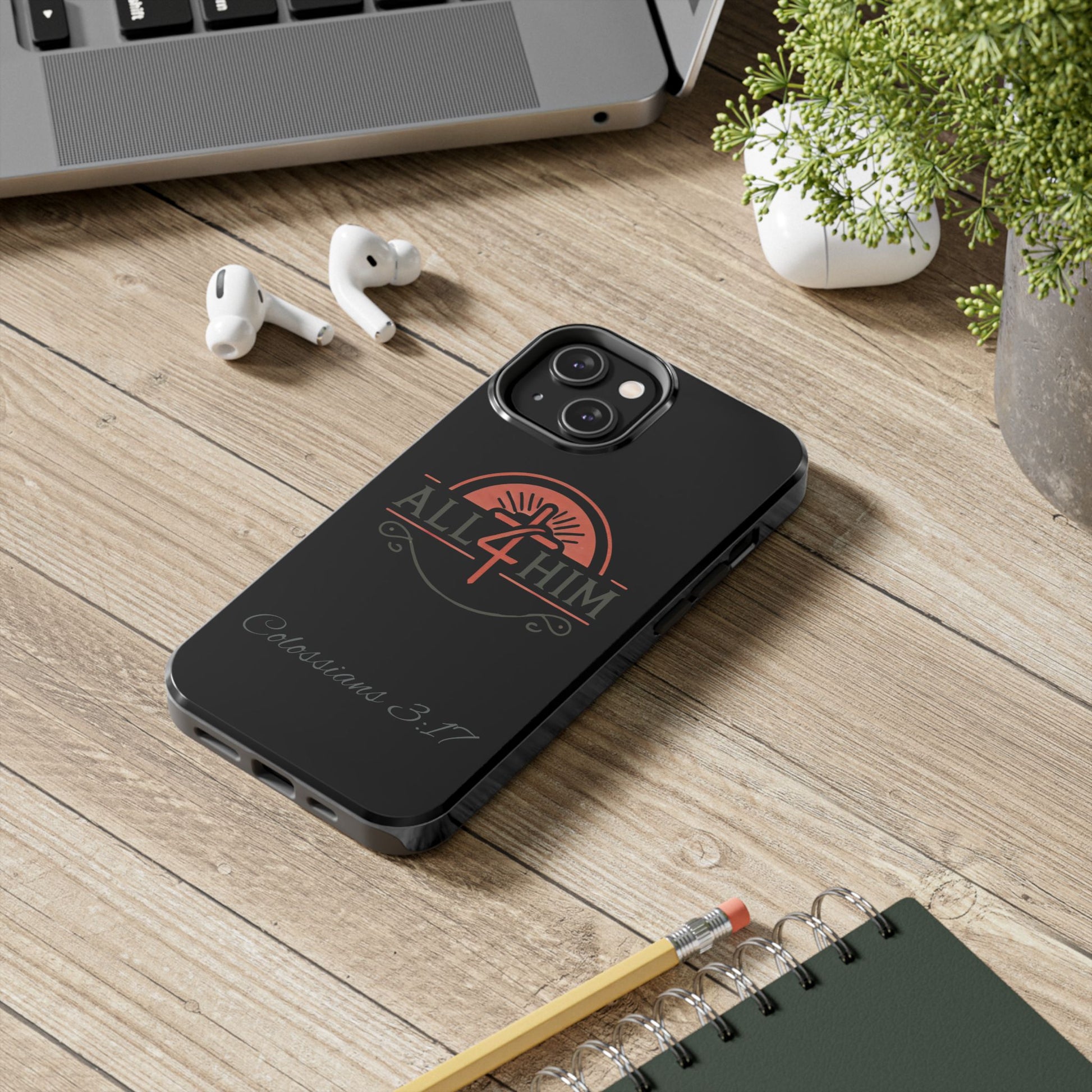 all4HIM Logo Phone Case – Colossians 3:17 | Faith + Function