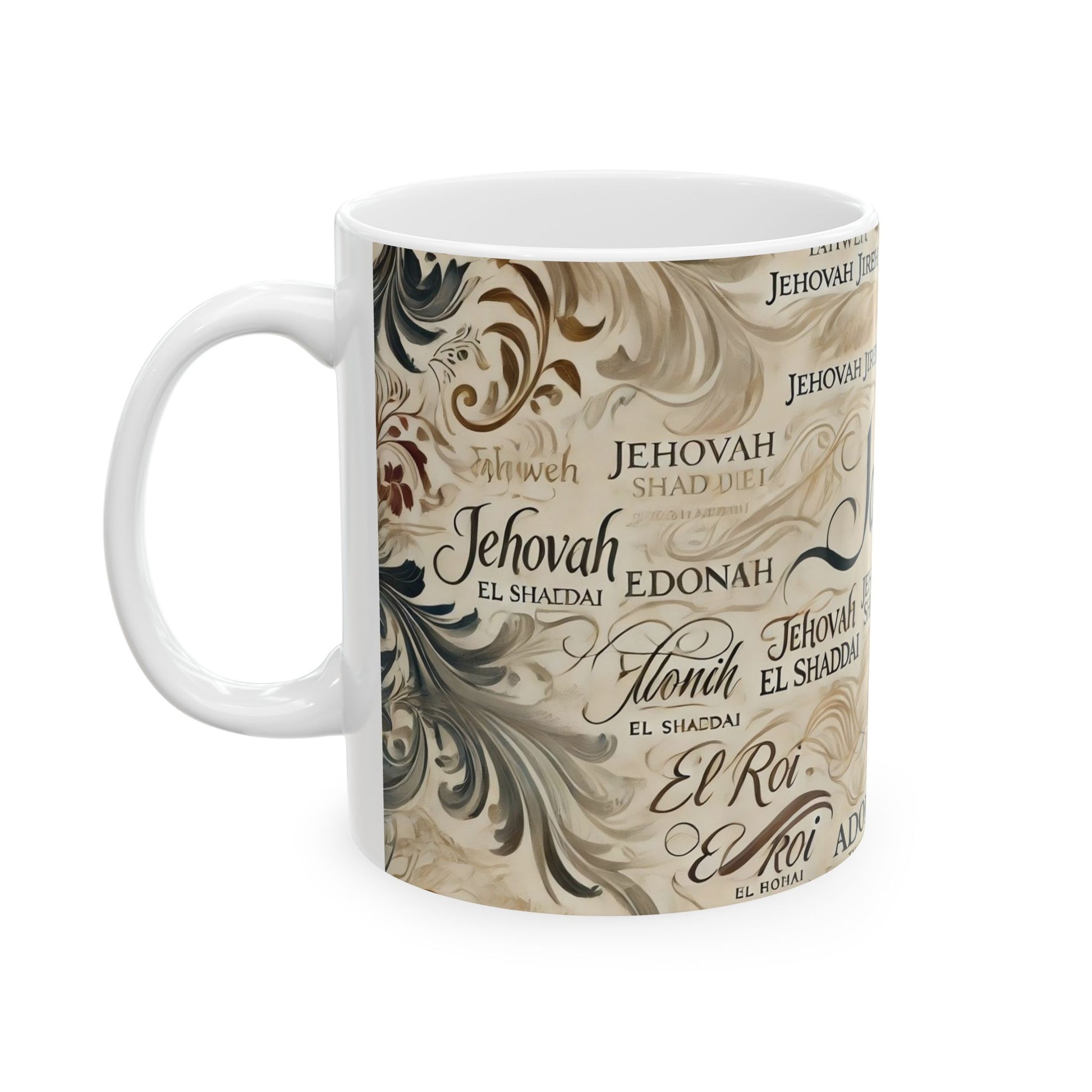 Fill Your Cup: Names of God – Christian Ceramic Mug (11oz / 15oz) | all4HIM Collection